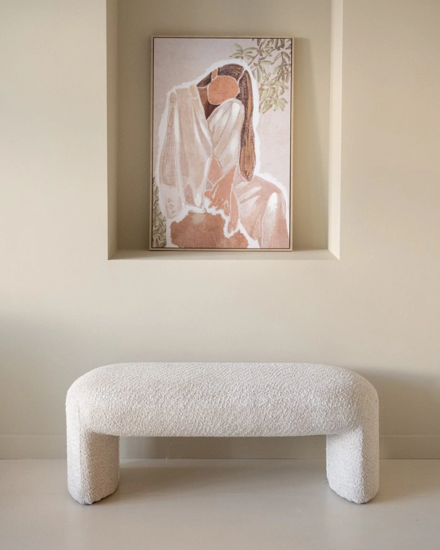 Wall Art Lady Canvas Beige - Image 2