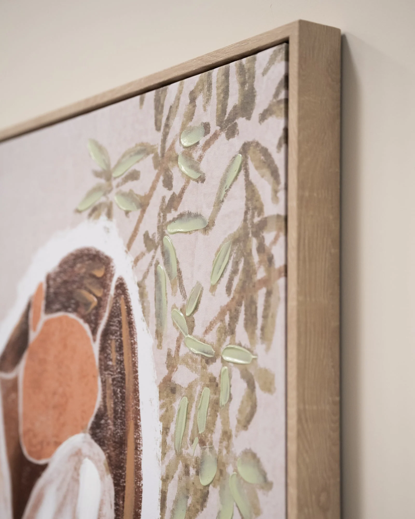 Wall Art Lady Canvas Beige - Image 5