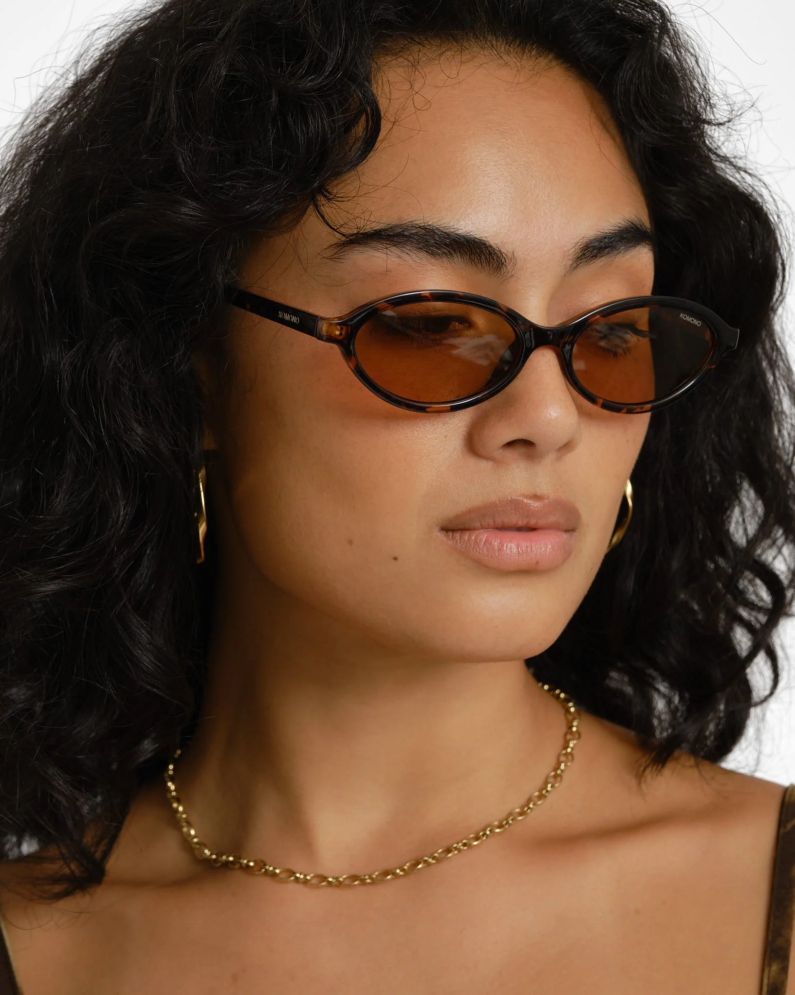 Komono Sunglasses Doris Havana Amber Brown - Image 4