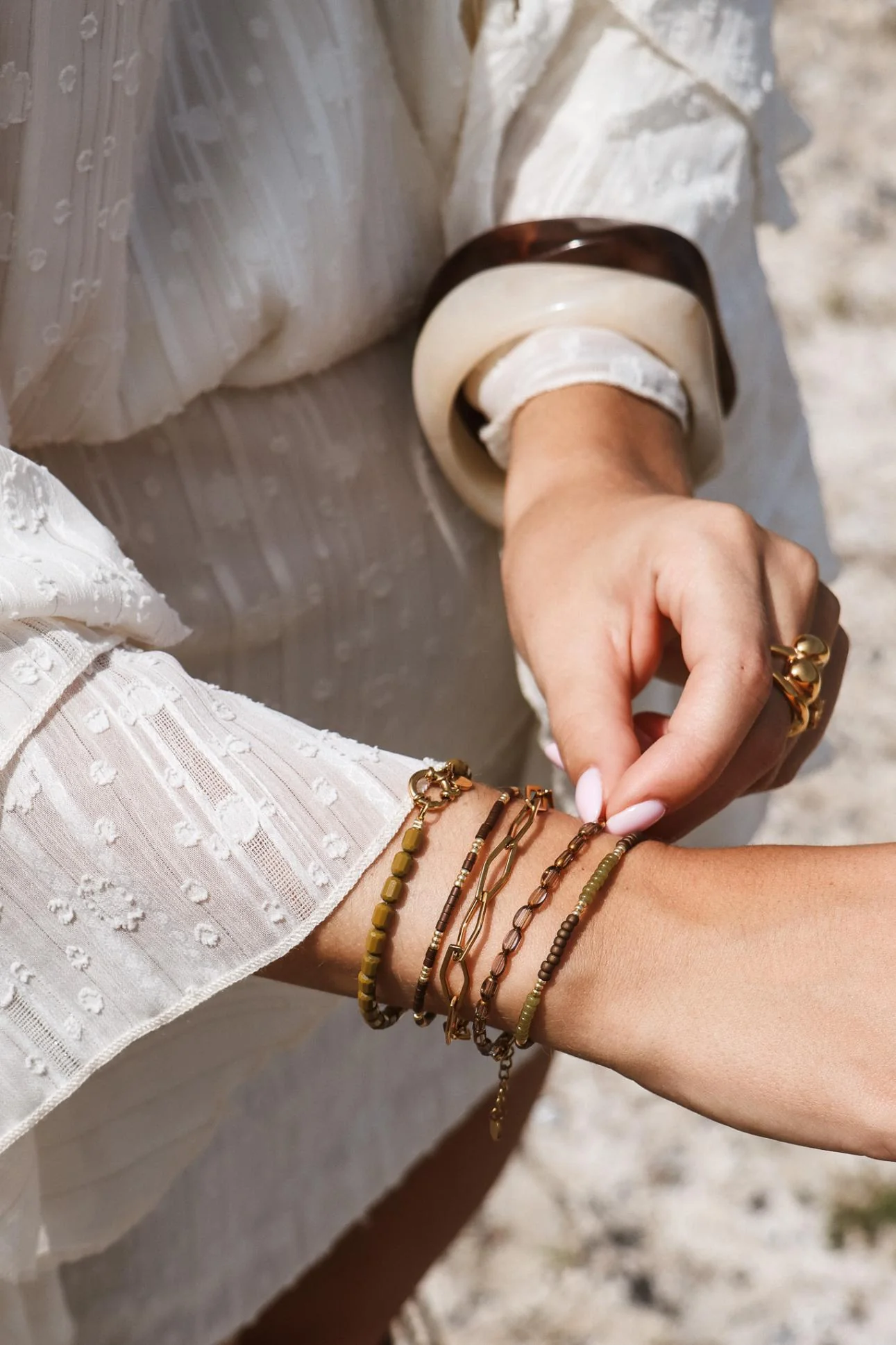 Bracelet Lasso Gold Green - Image 2