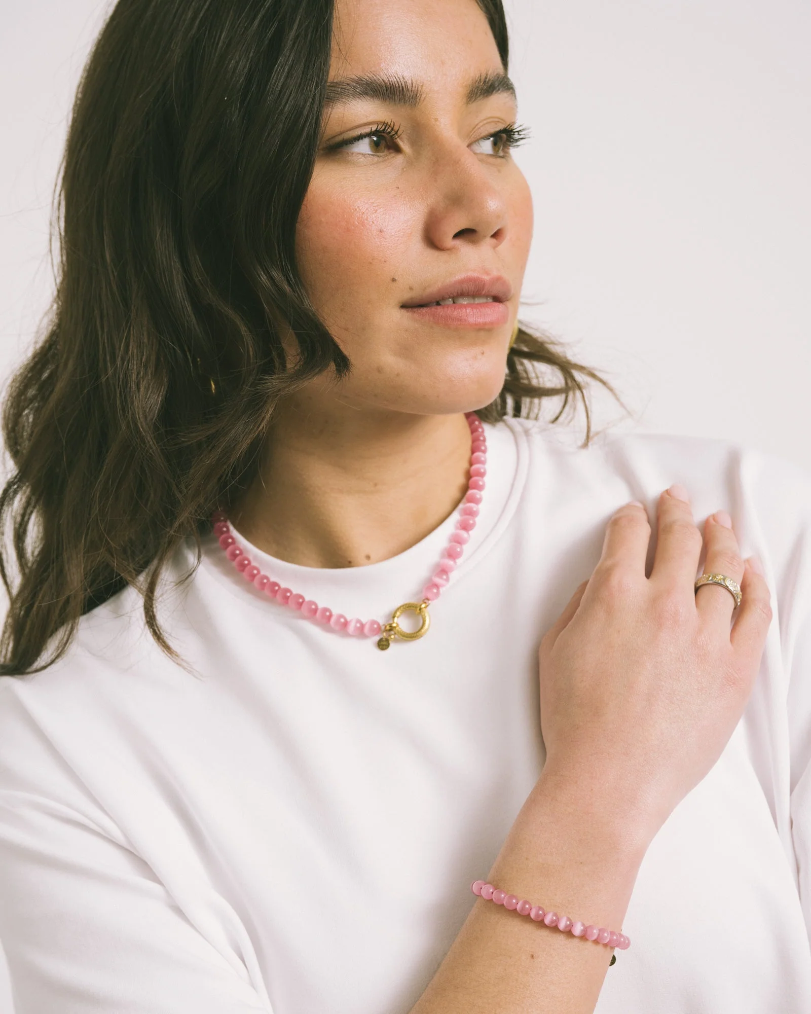 Armband Pink Snake Goud Roze