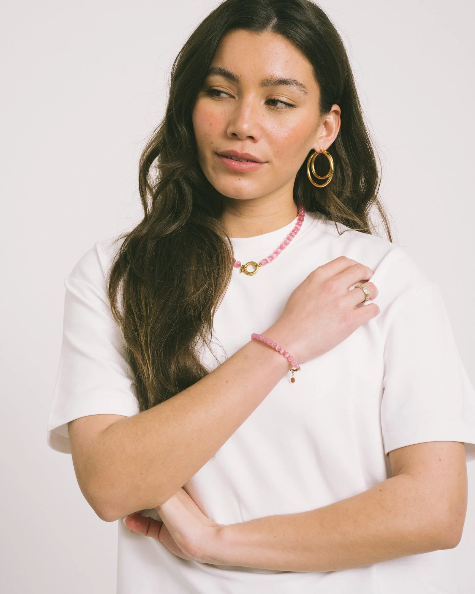 Armband Pink Snake Goud Roze - Image 3