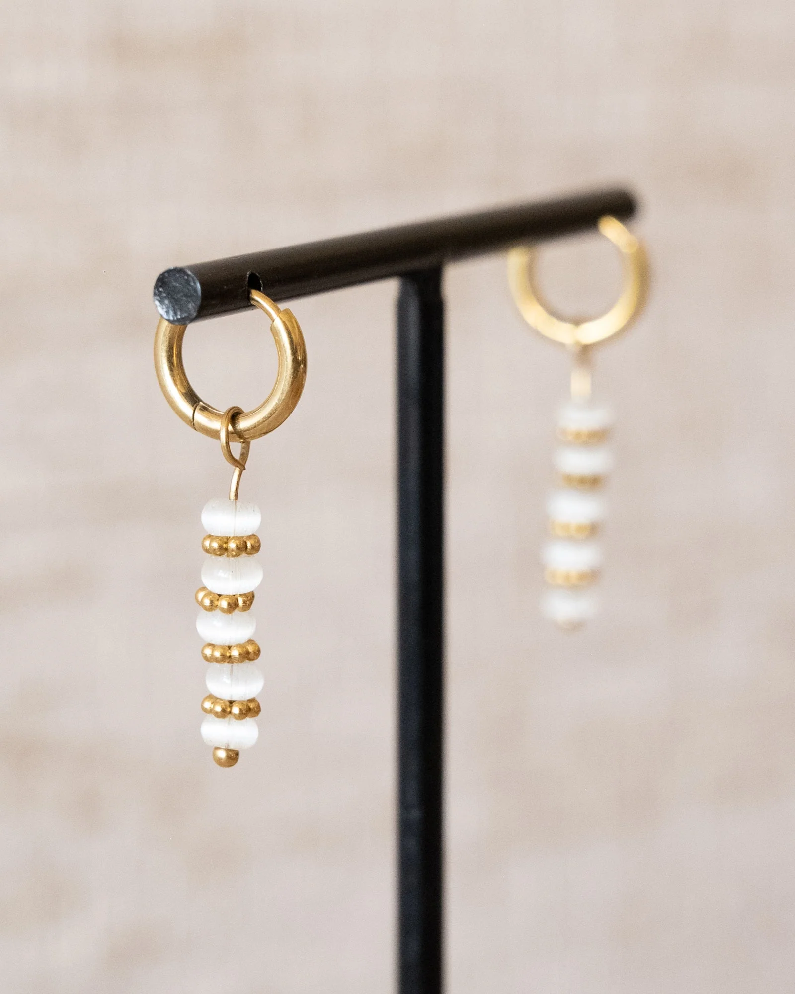 Set van 2 Oorbellen Pegasus Hoop Goud - Image 4
