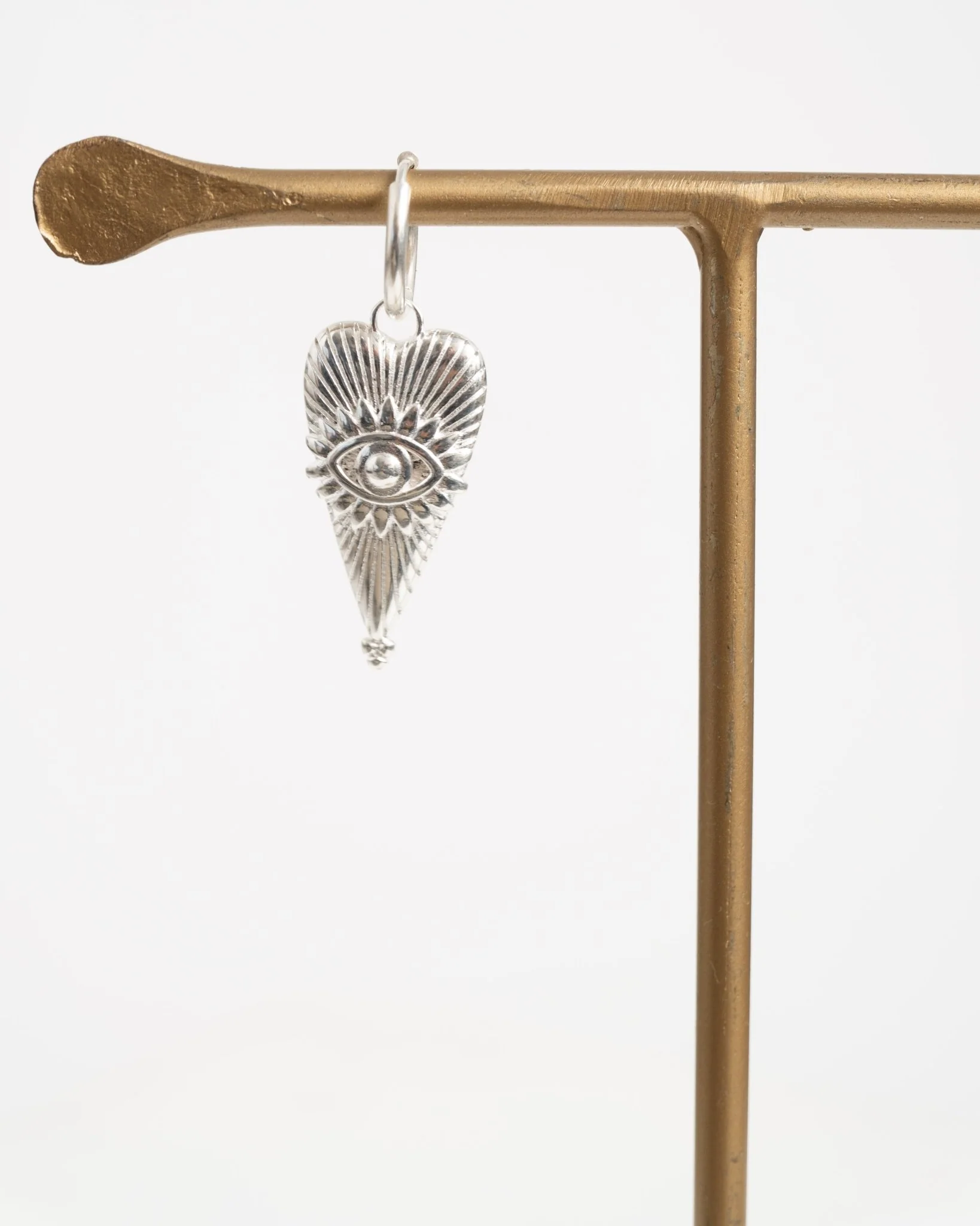 Set van 2 Oorbellen Eye Of Love Hoop Zilver - Image 4