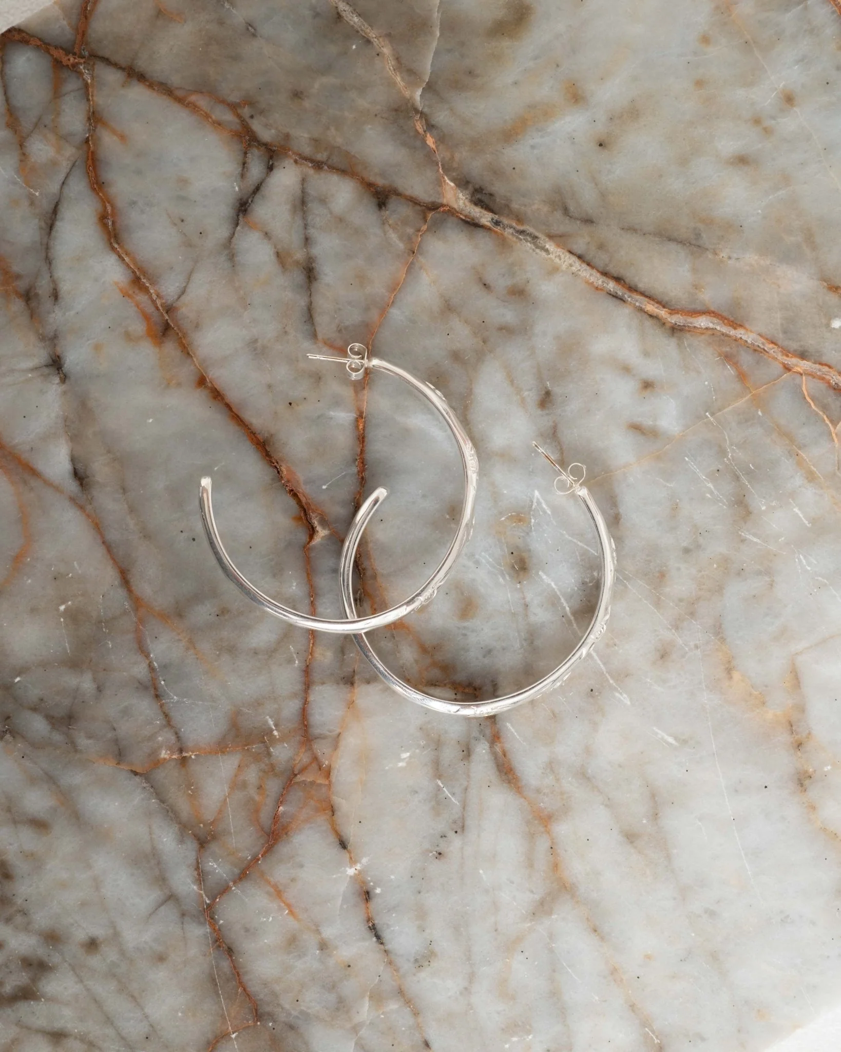 Set van 2 Oorbellen Sunlight Hoop Zilver - Image 3