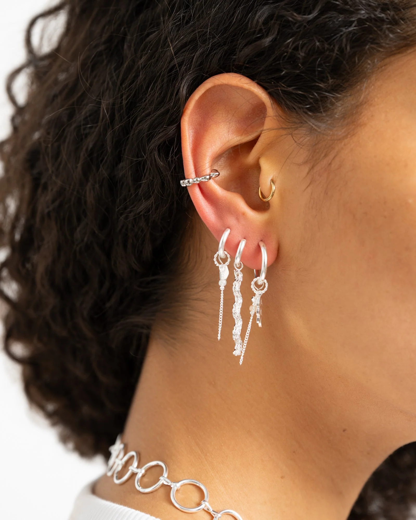 Set van 2 Hoop Waves Zilver - Image 3
