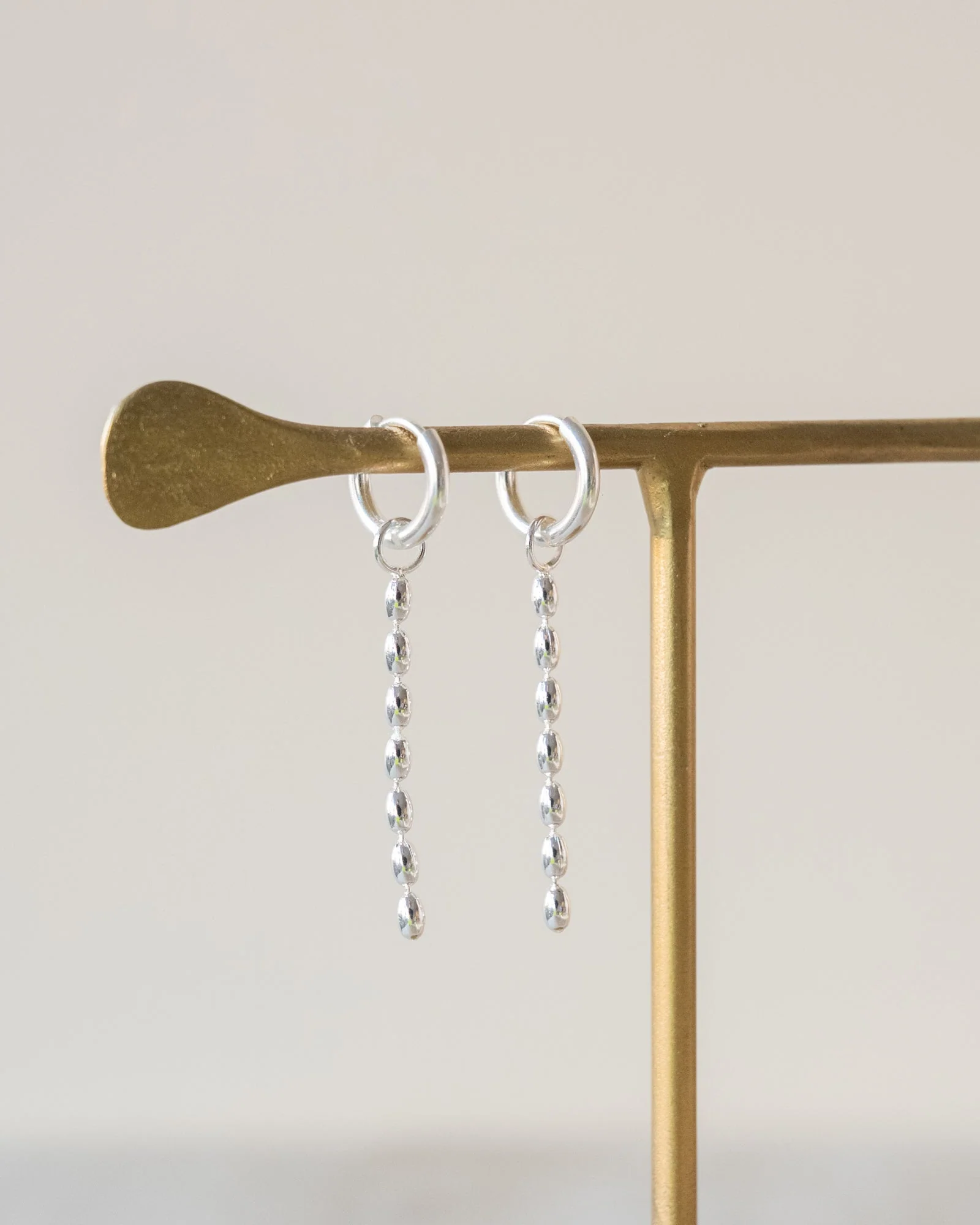 Set of 2 Hoops Bones Silver - Image 3