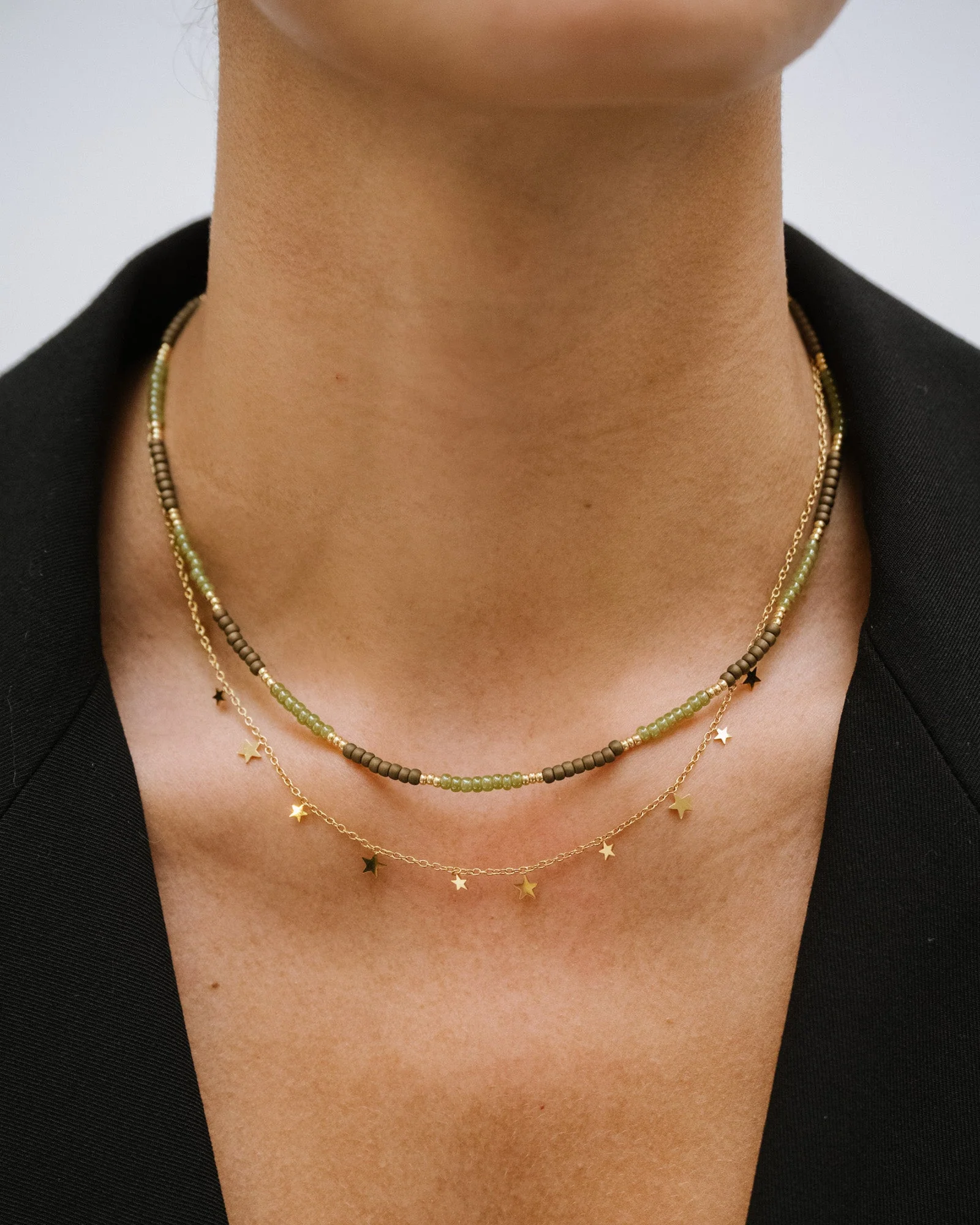 Necklace Lasso Gold Green - Image 3