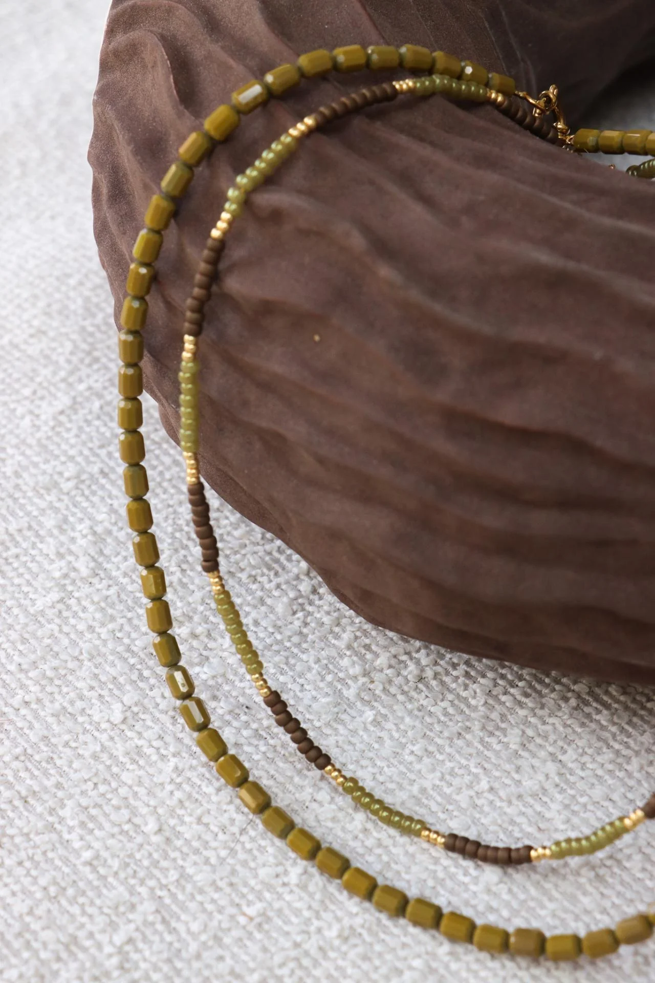 Necklace Lasso Gold Green - Image 4