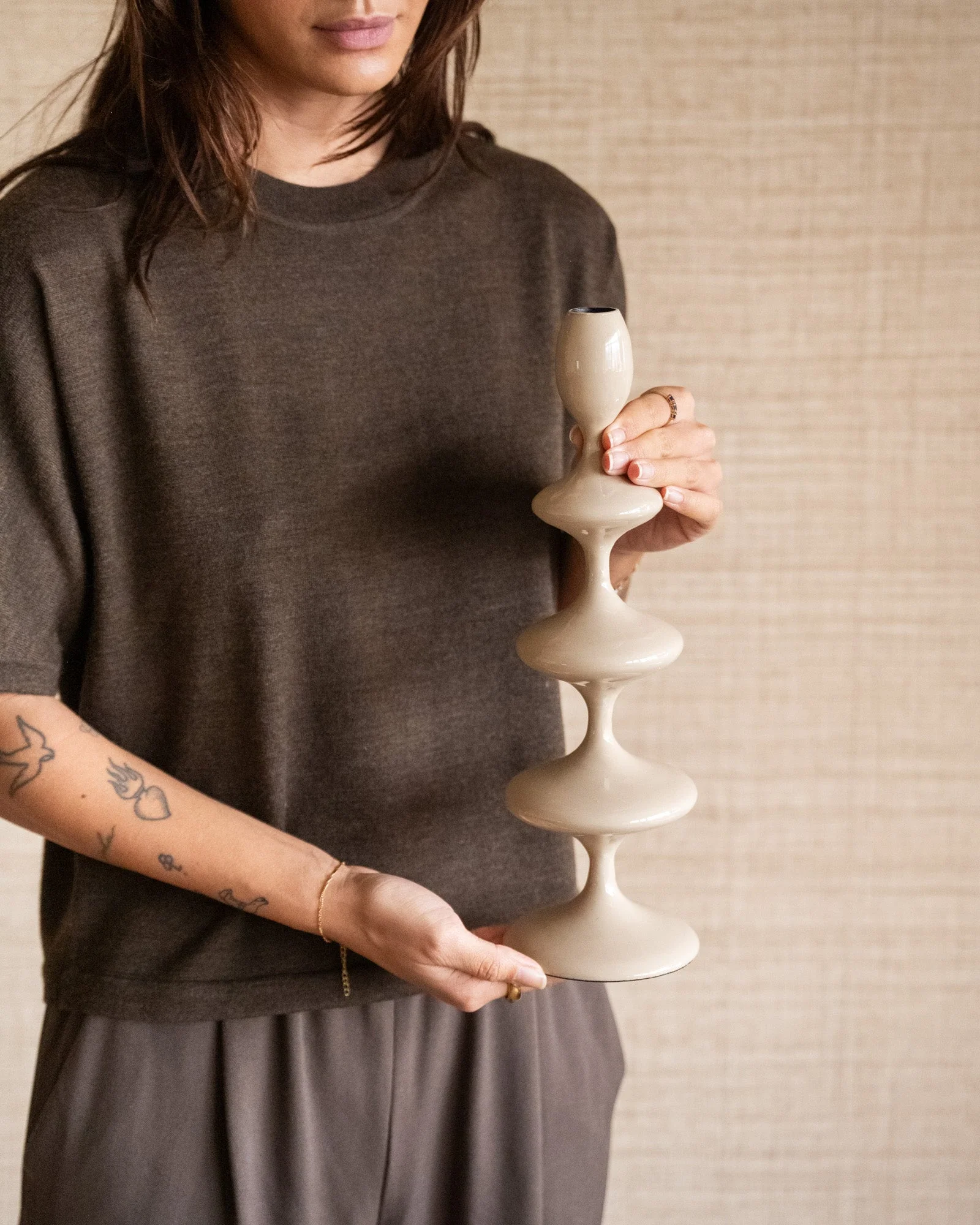 Candle Holder Vireen Sand