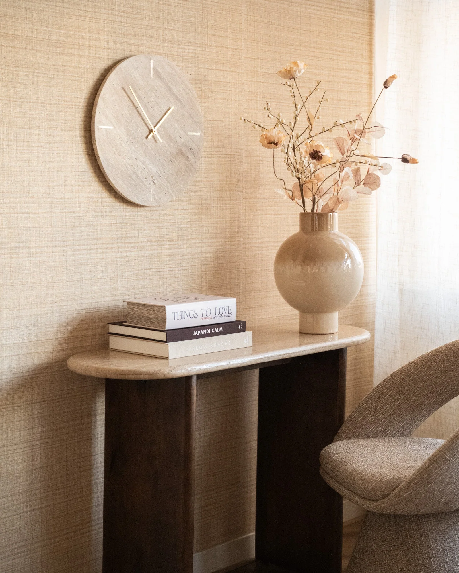 Grote Wandklok Travertine - Image 4