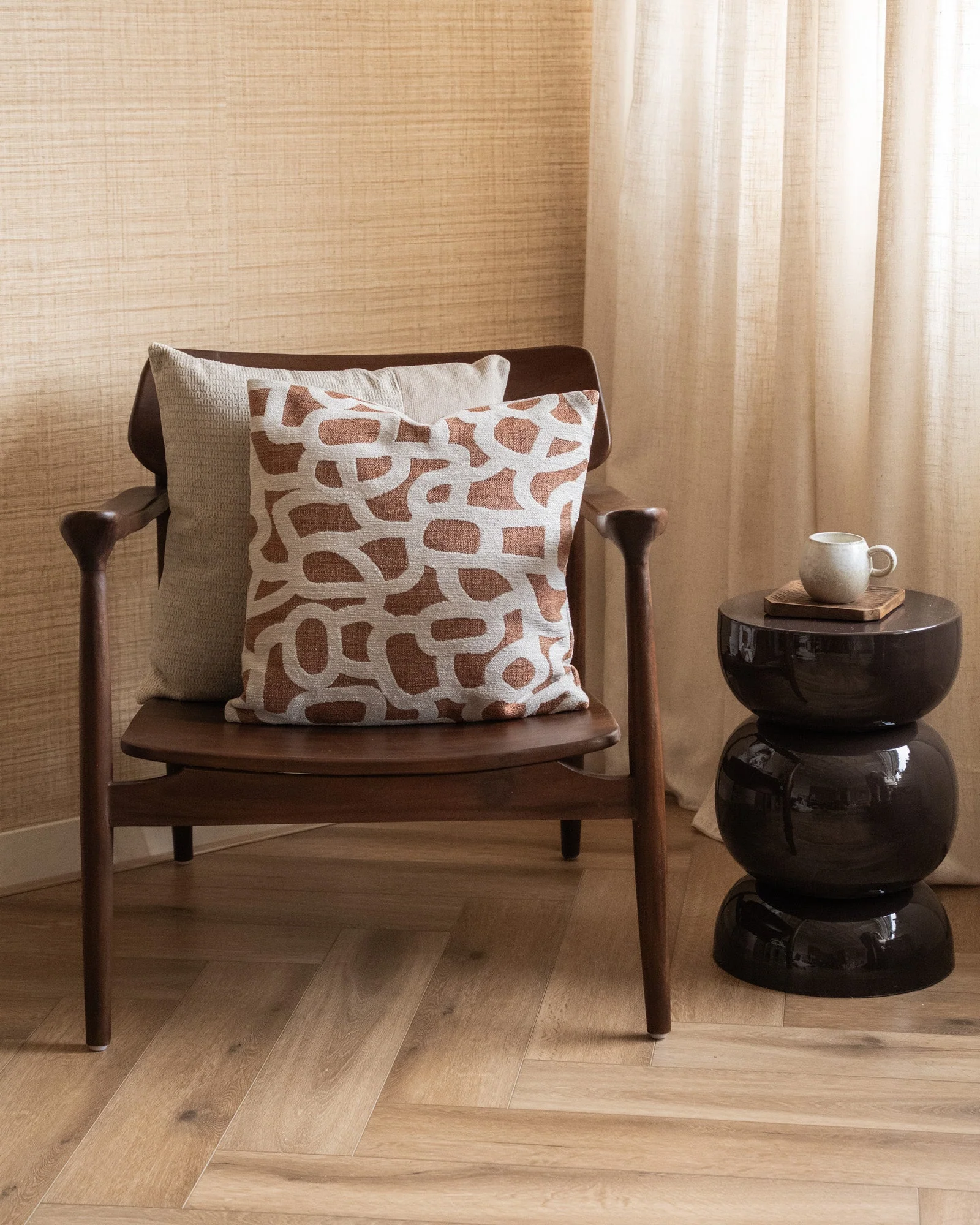 100% Feather Cushion Alpena Terra - Image 2