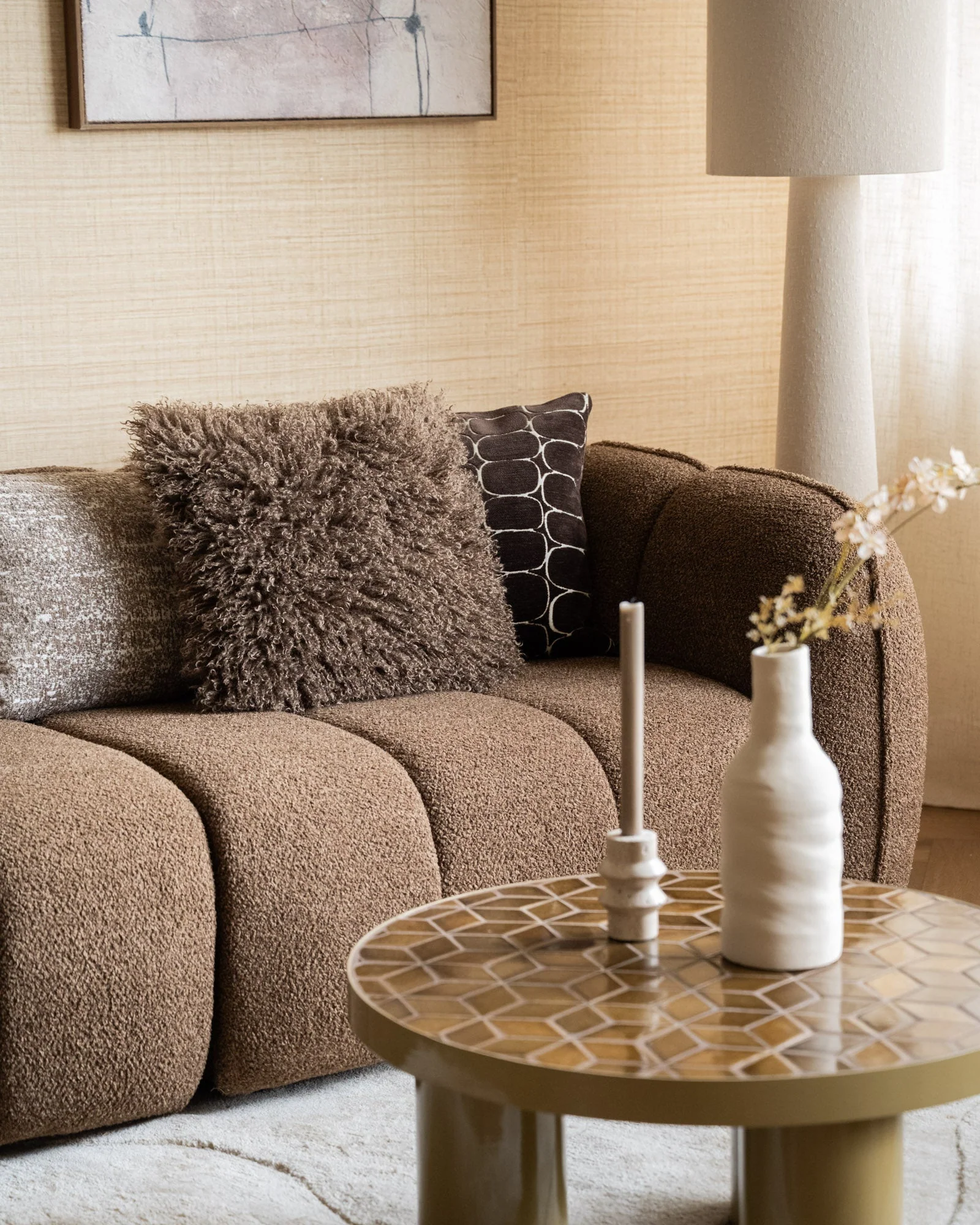 Cushion Bubion Furry Brown - Image 4