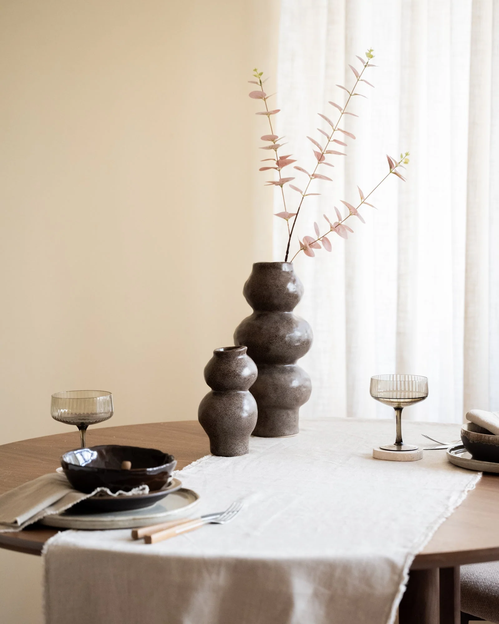 Deco Vaas Rogano Dark Brown - Image 2