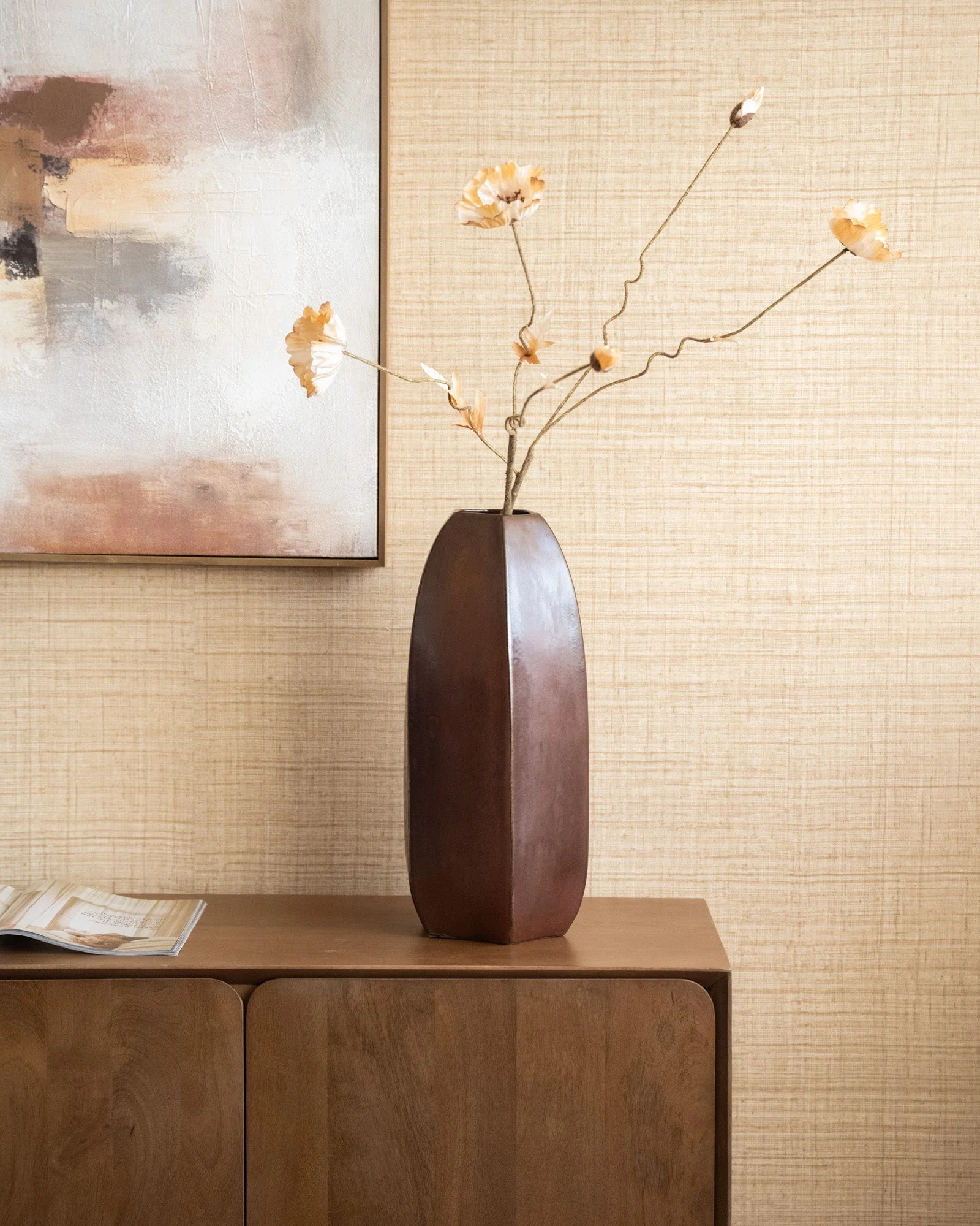 Grote Deco Vaas Serra Burgundy - Image 4