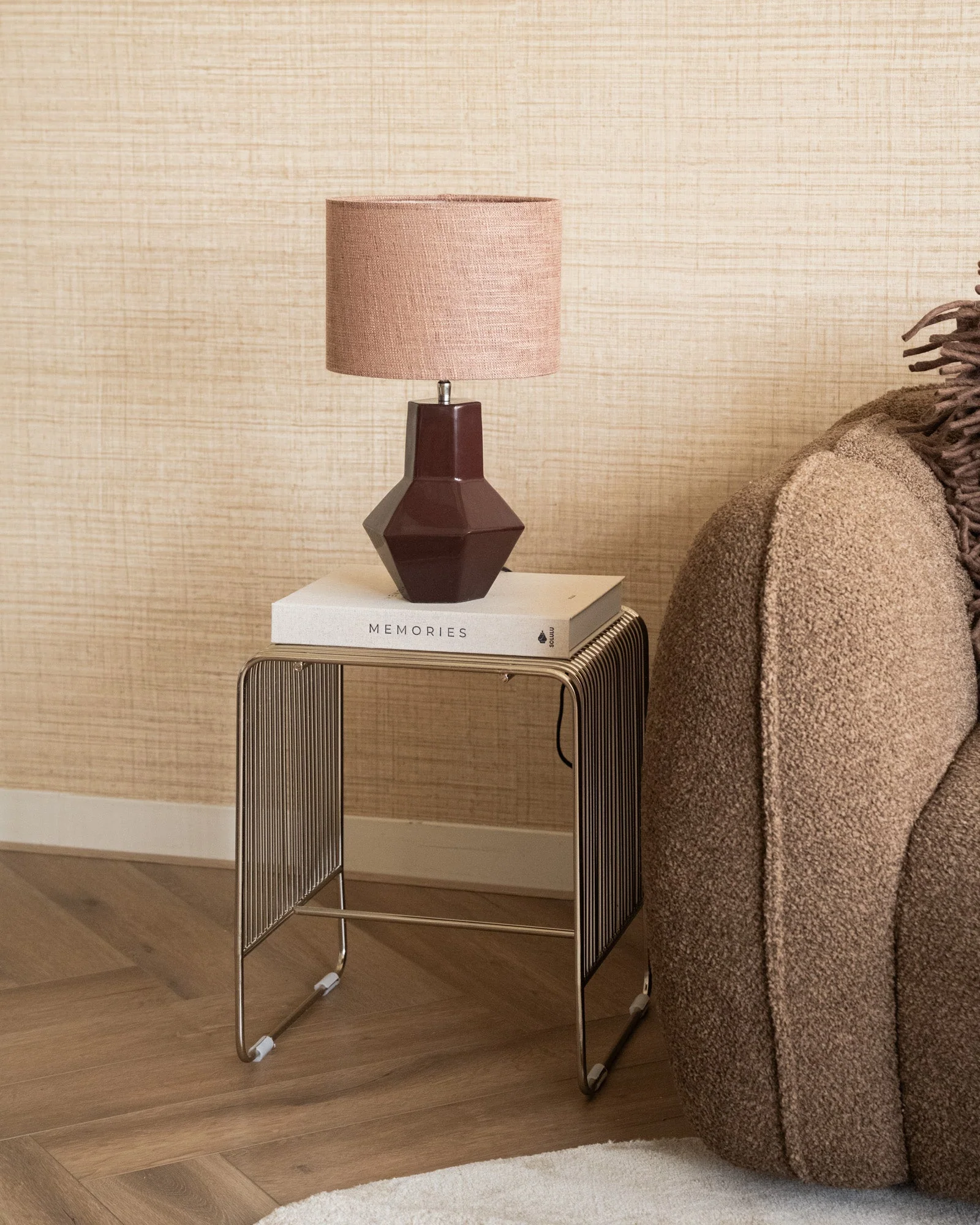 Table Lamp Calira Burgundy - Image 4