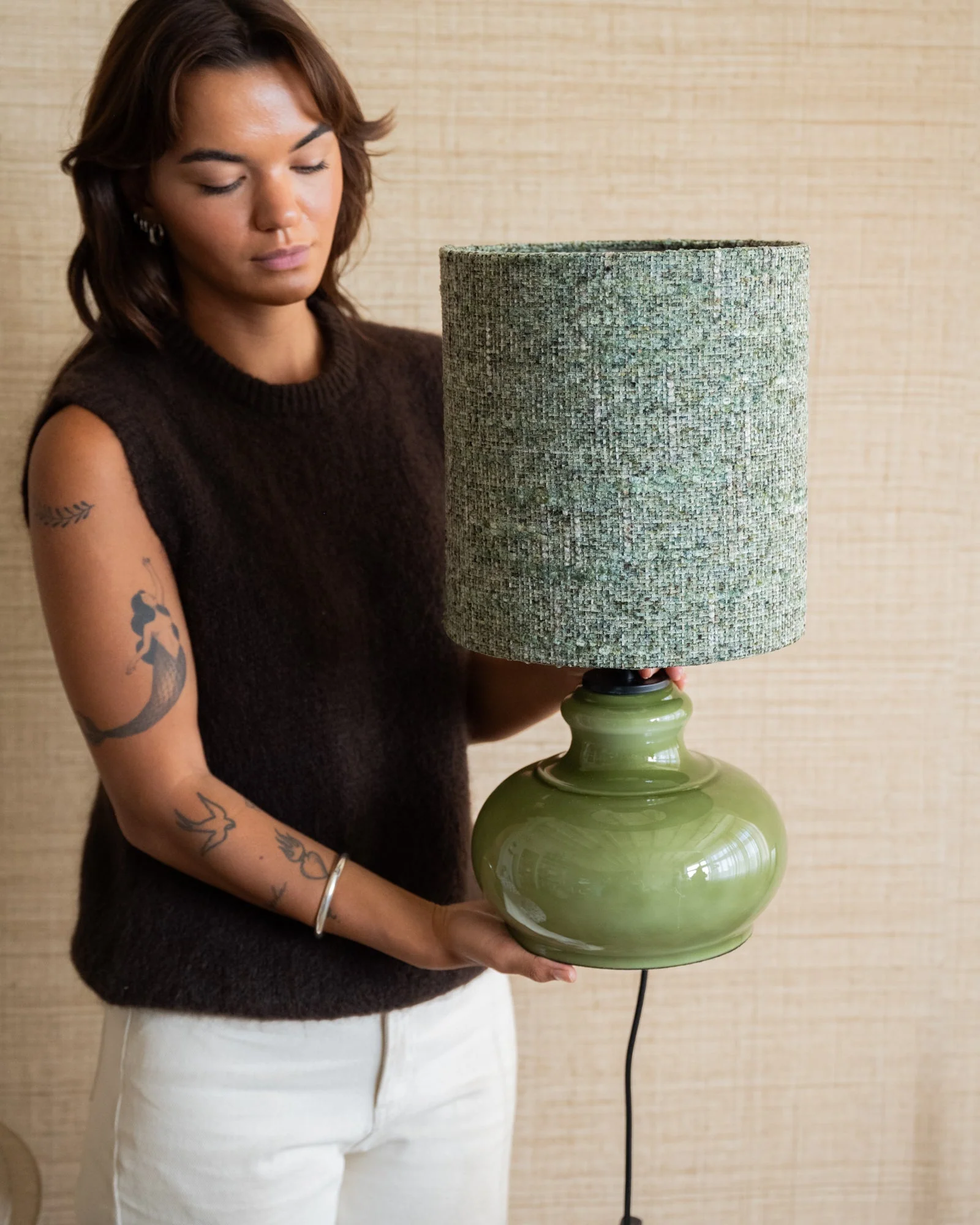 Table Lamp Ozzy Olive Green - Image 6