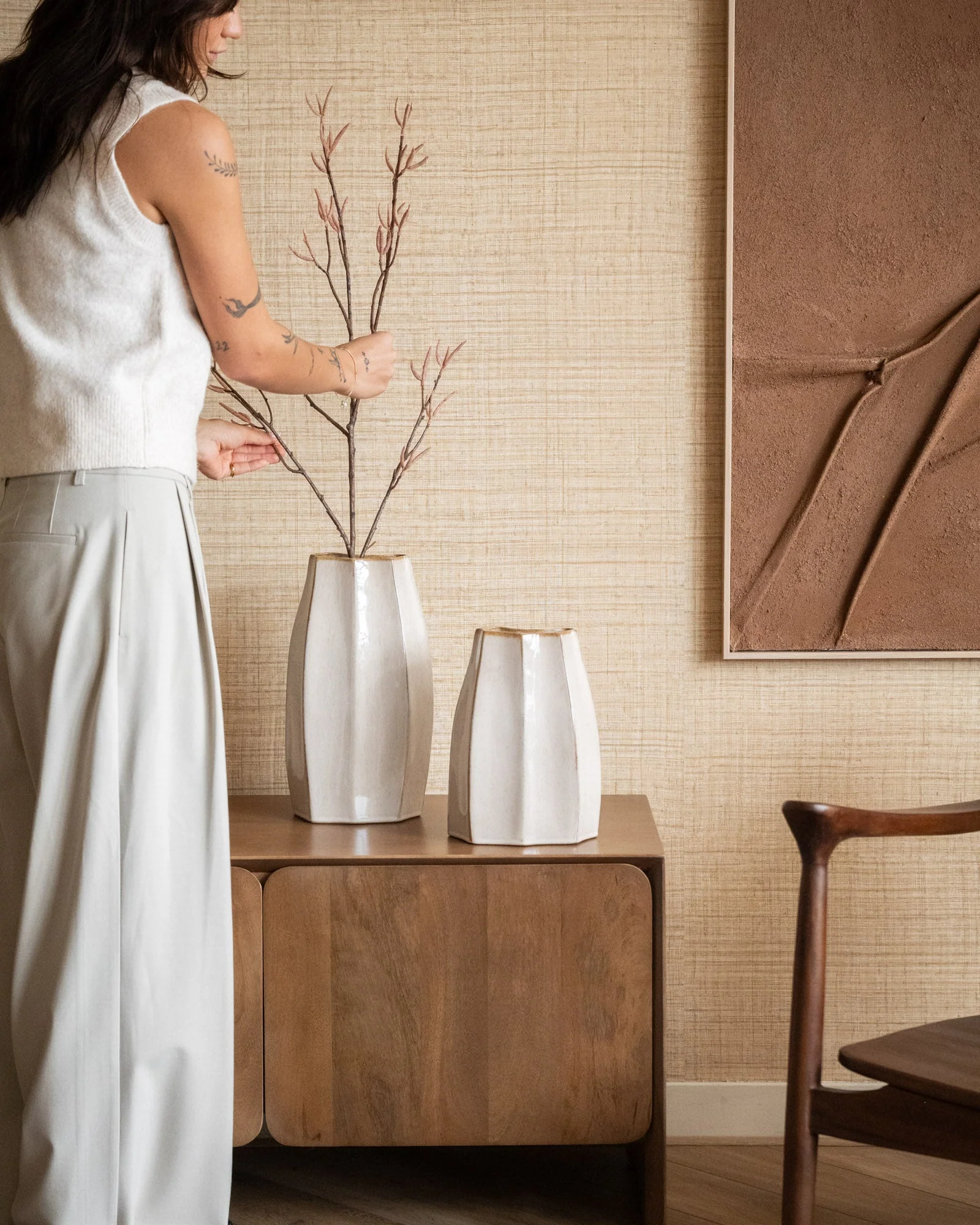 Deco Vaas Chiado Beige