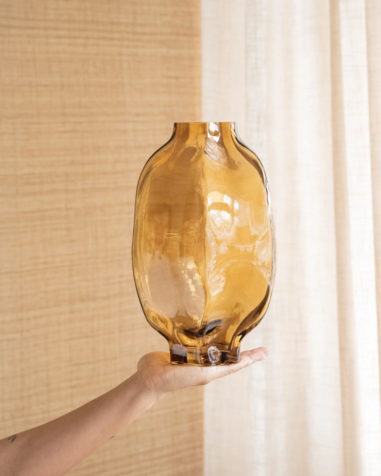 Vaas Glass Falzes Amber