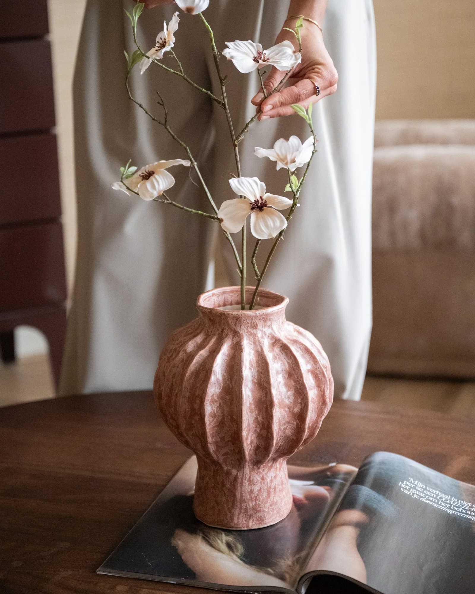 Deco Vaas Hakone Coral Pink - Image 3
