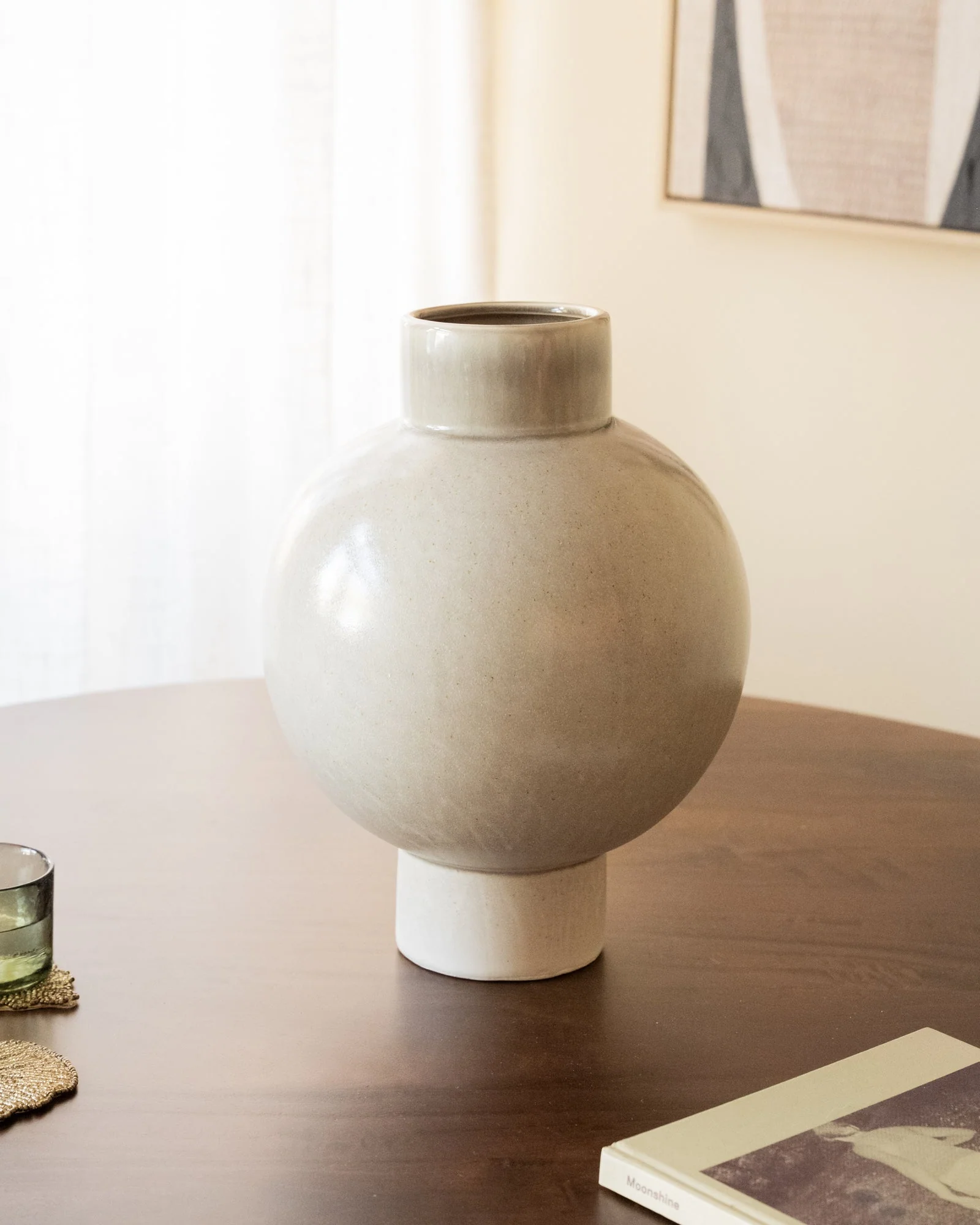 Grote Deco Vaas Zelata Sand - Image 3