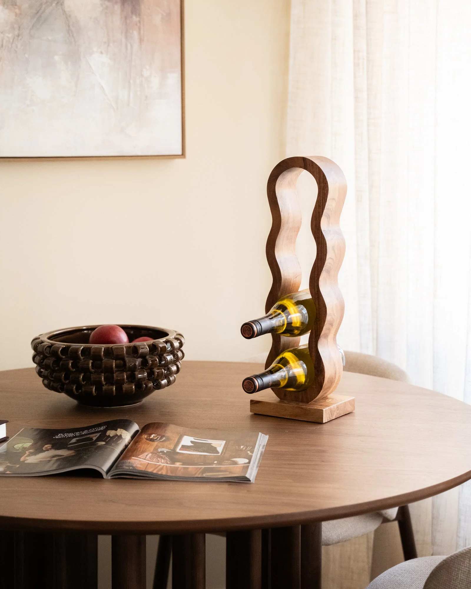 Wine Rack Edolo Brown Wood - Image 5