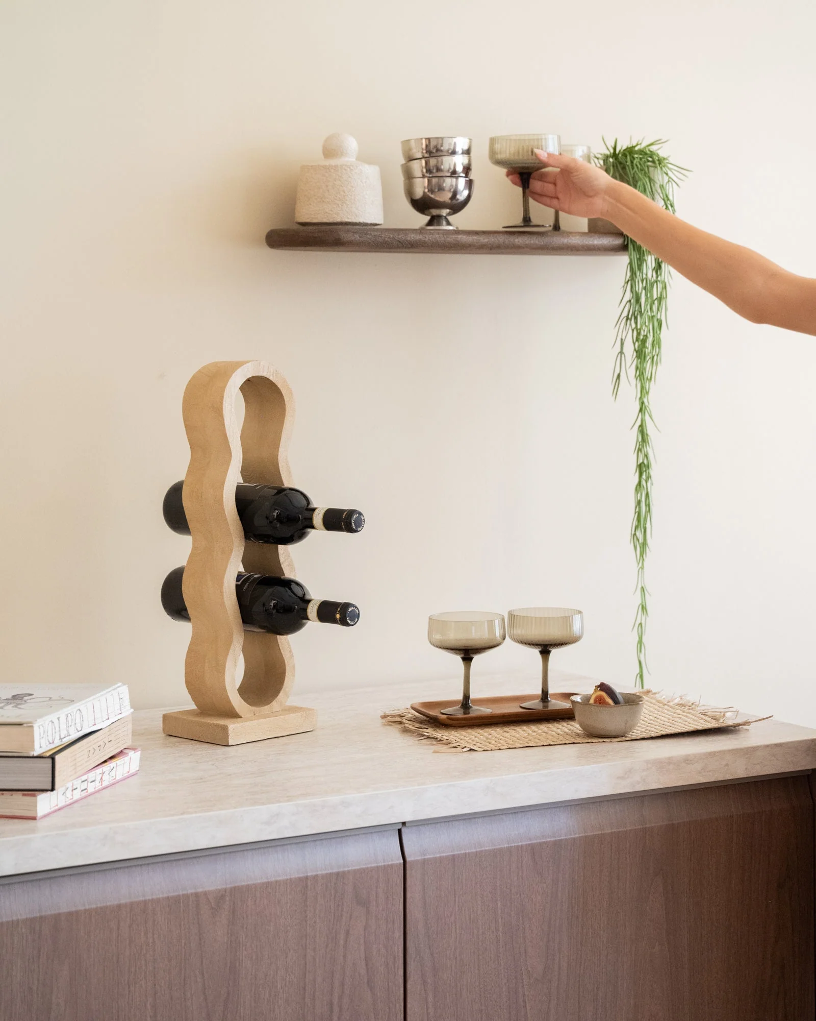 Wine Rack Edolo Natural Wood - Image 5
