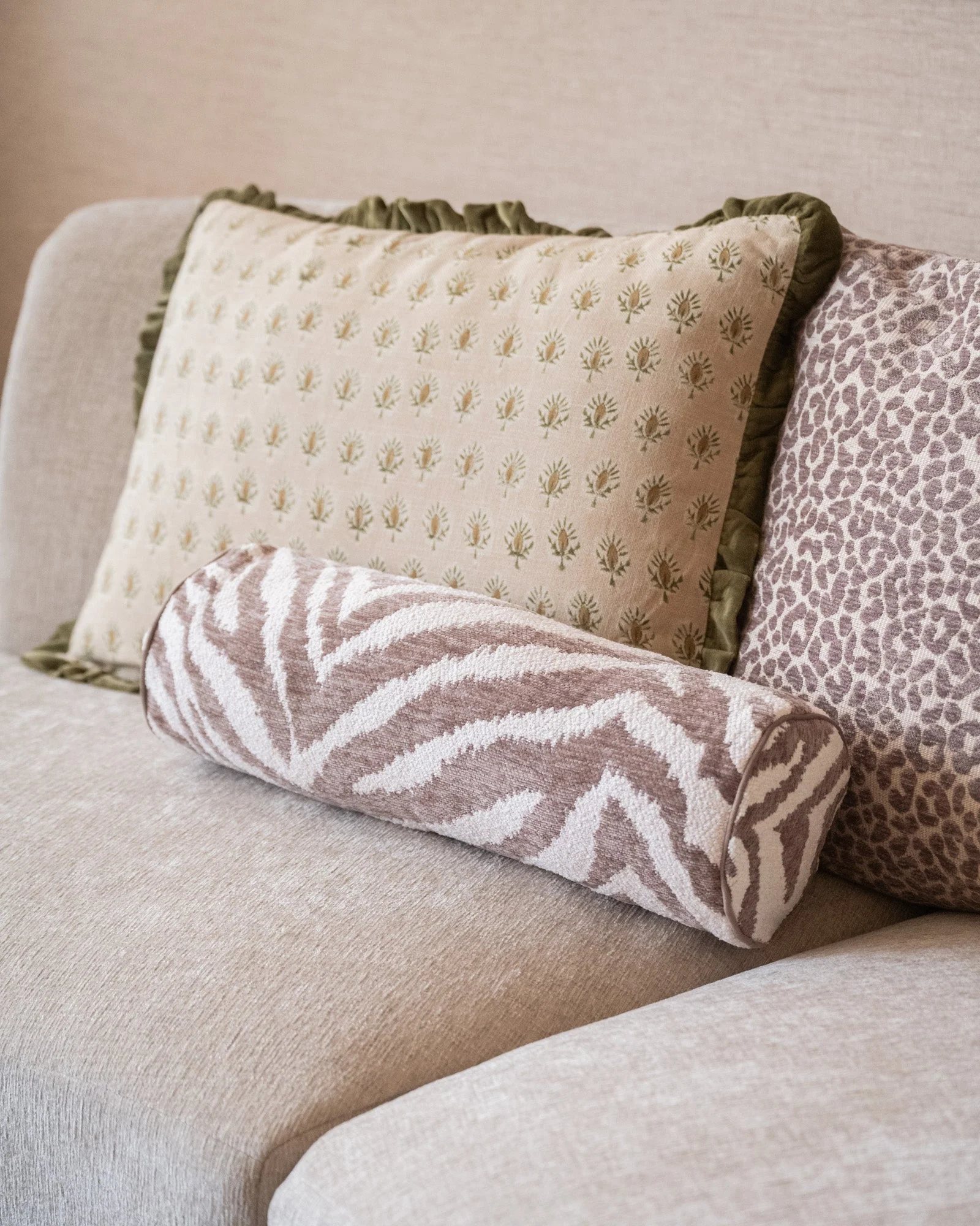 Bolster Cushion Rowan Taupe - Image 4