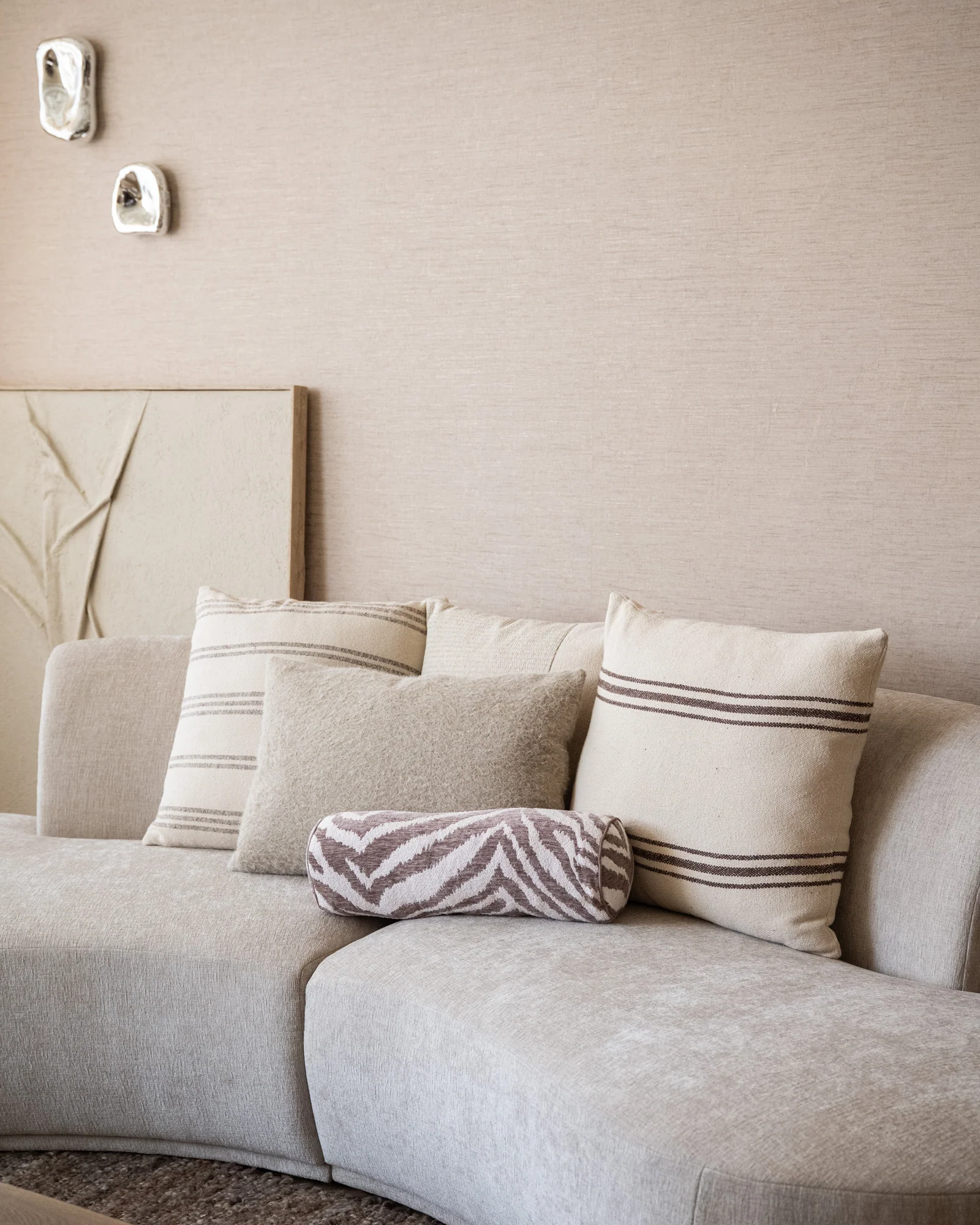 Bolster Cushion Rowan Taupe - Image 6