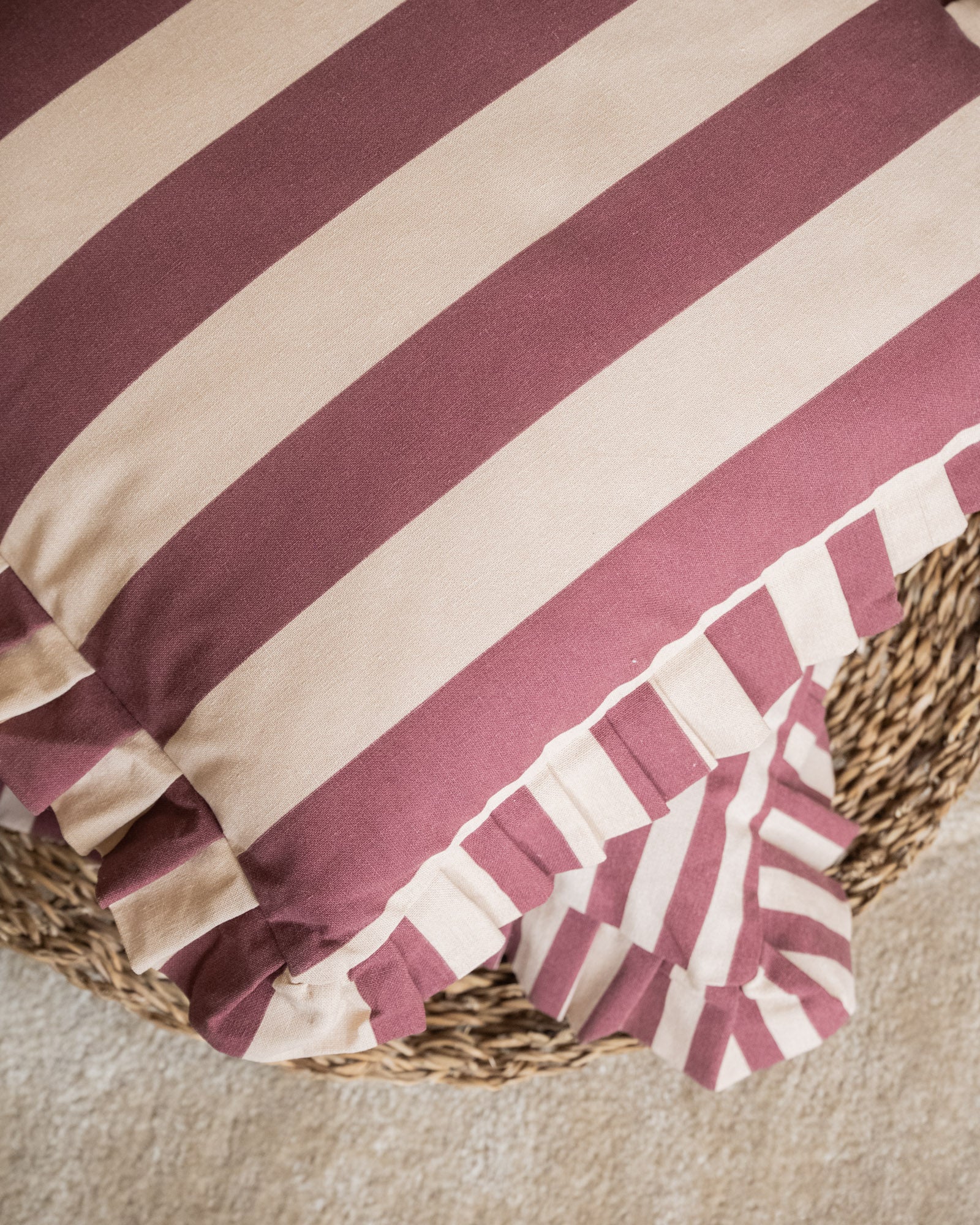 Cushion Sepp Ruffle Striped Pink - Image 5