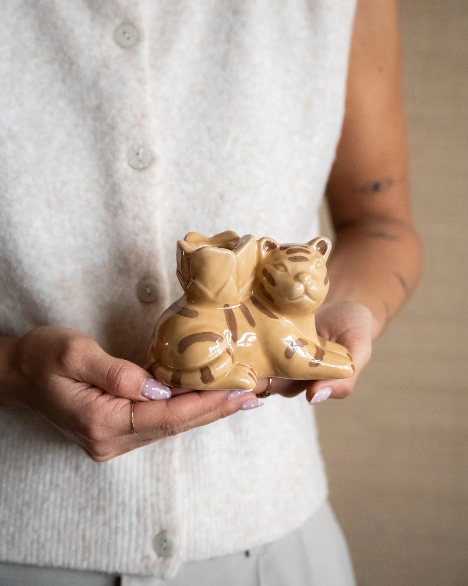 Kandelaar Tiger Ceramic - Image 3