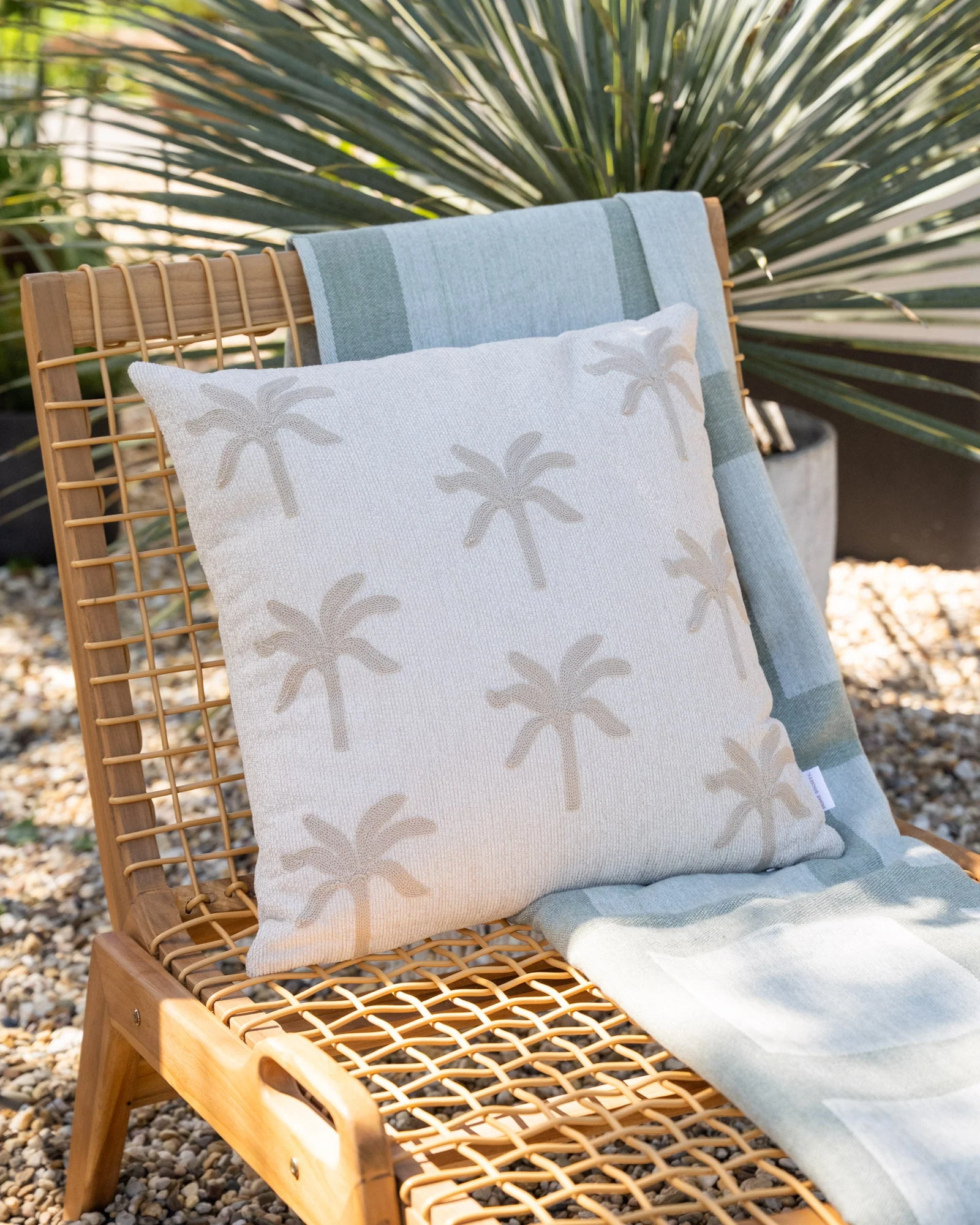 Cushion Palm Trees Beige - Image 3