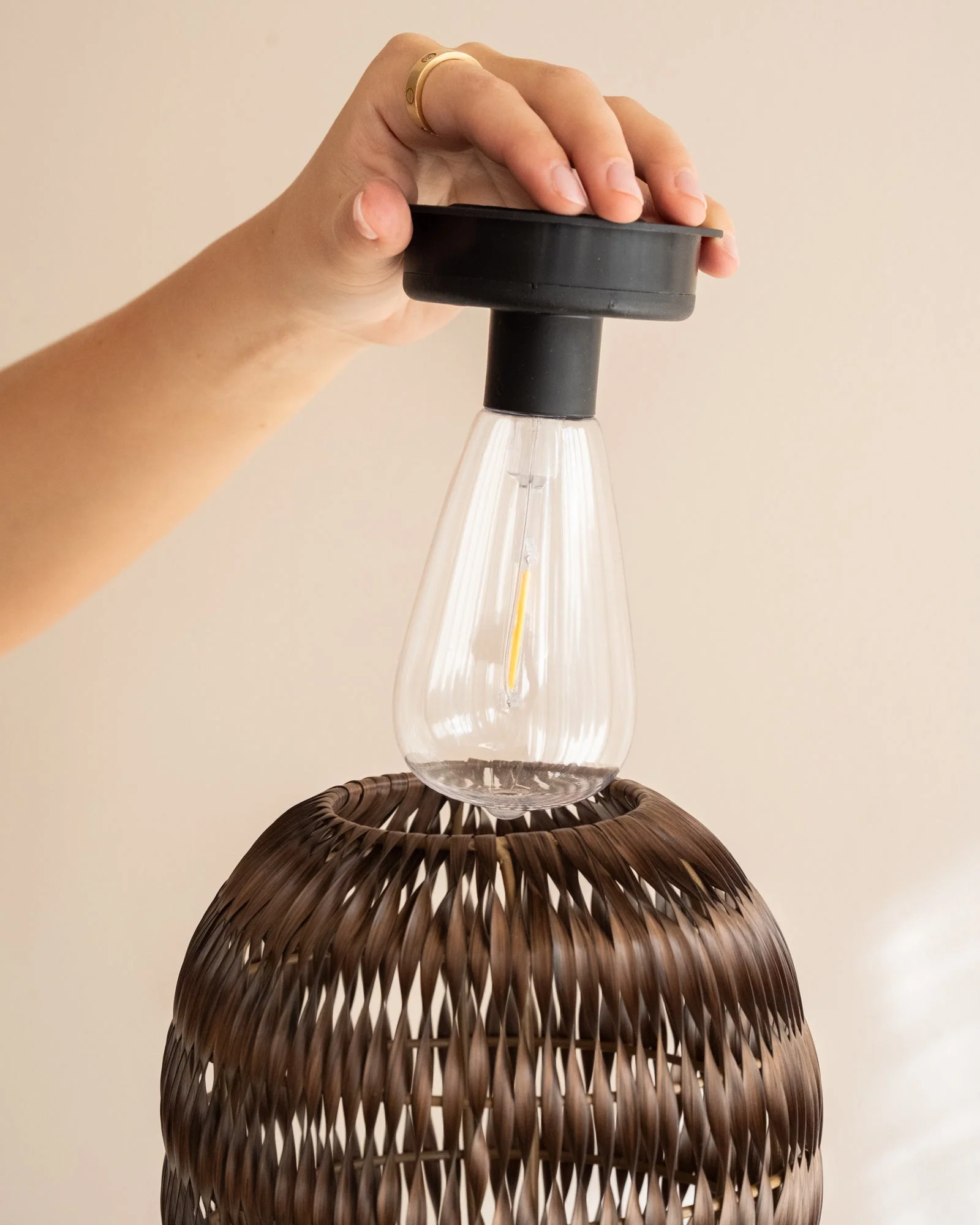Standing Lantern Solar Dark Brown - Image 8