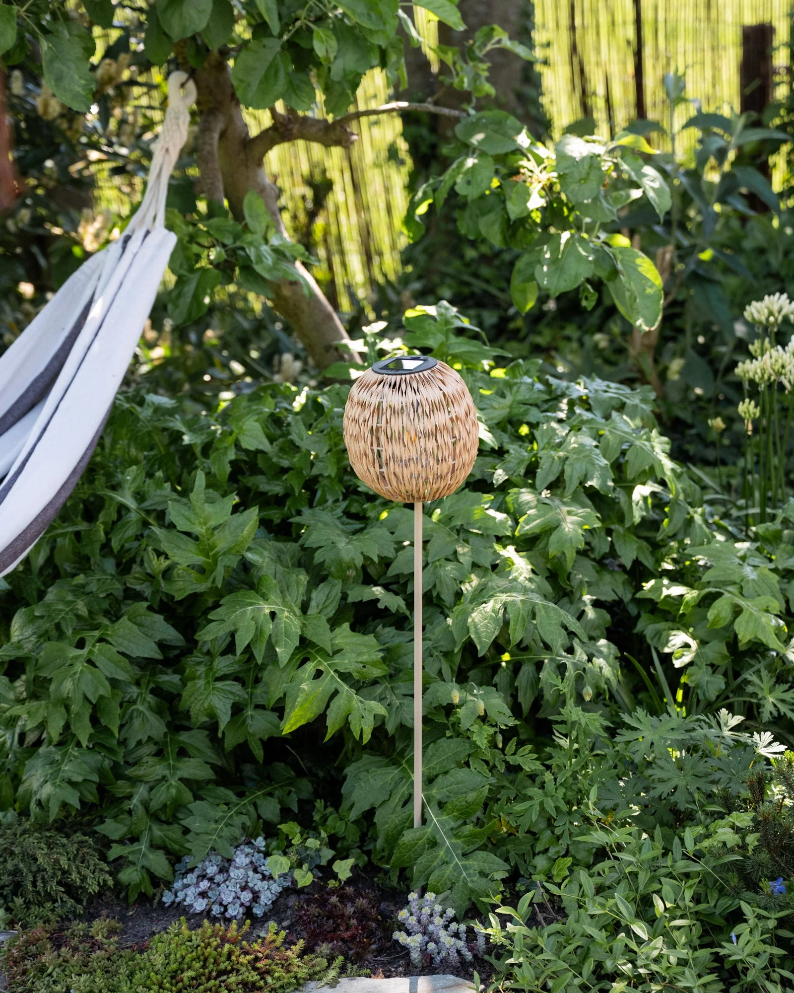 Standing Lantern Solar Light Brown