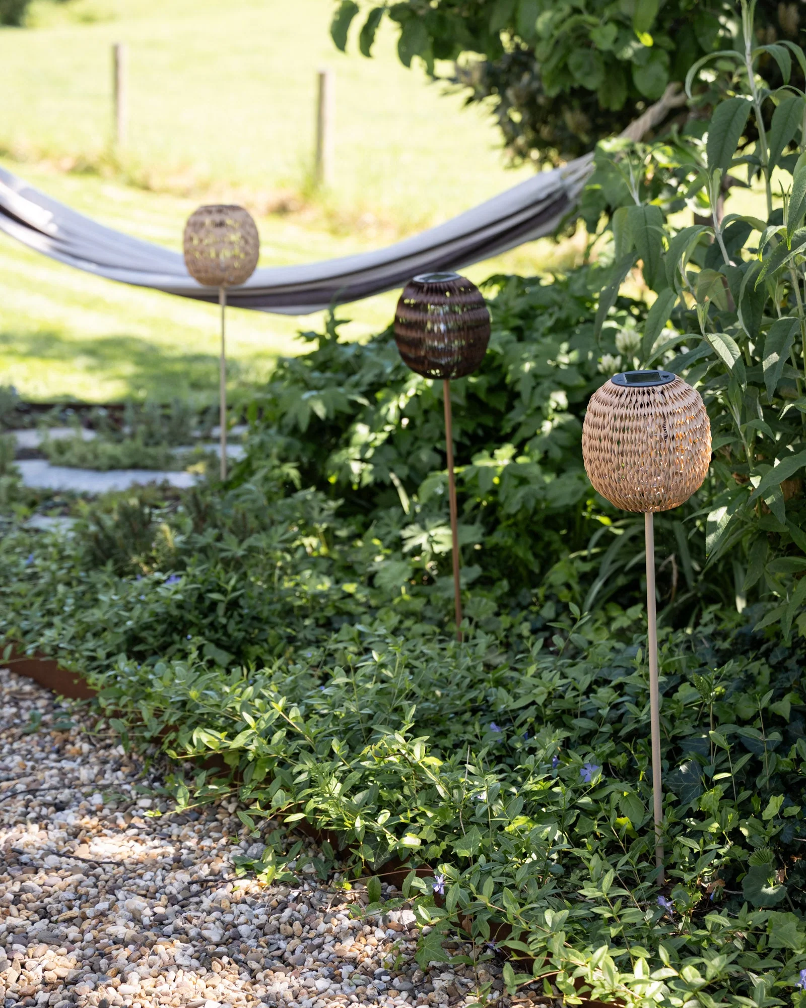 Standing Lantern Solar Light Brown - Image 3
