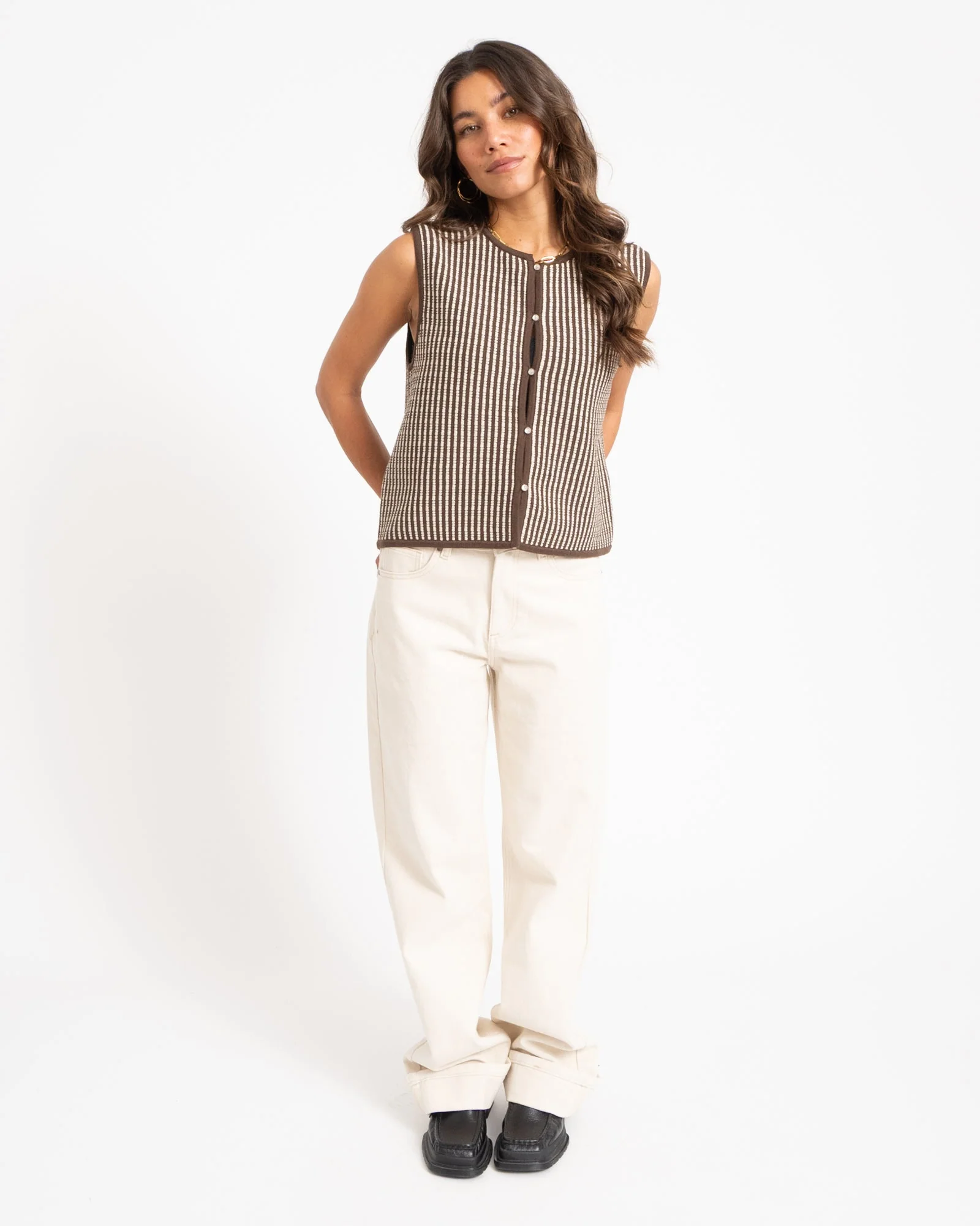 MSCH Priscilla Vest Brown - Image 2