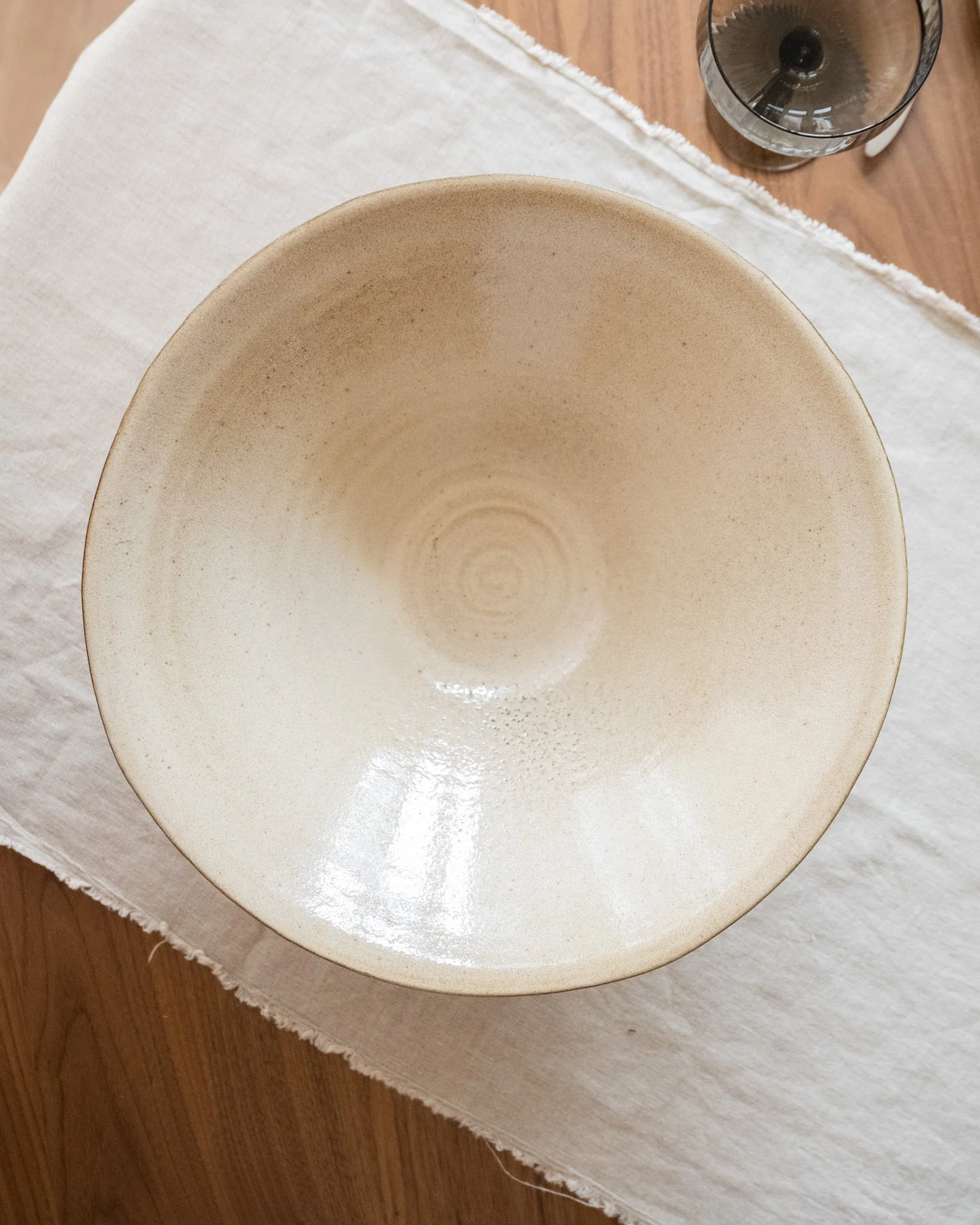 Handmade Large Serving Bowl Caramel - Image 5