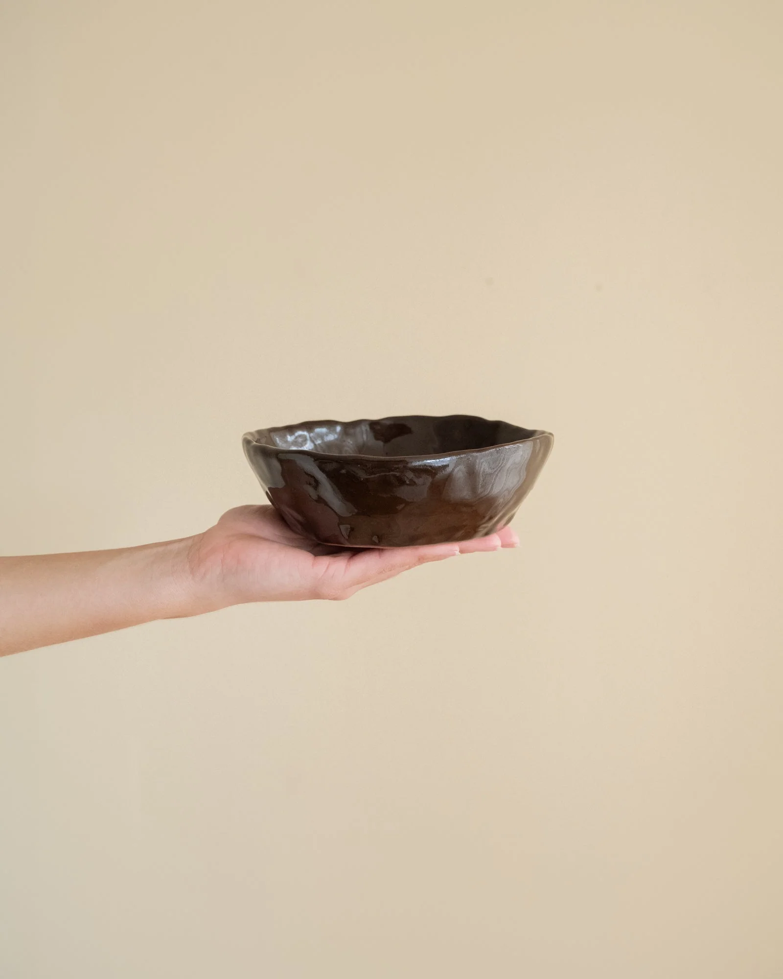 Handmade Medium Bowl Serpa Brown - Image 5