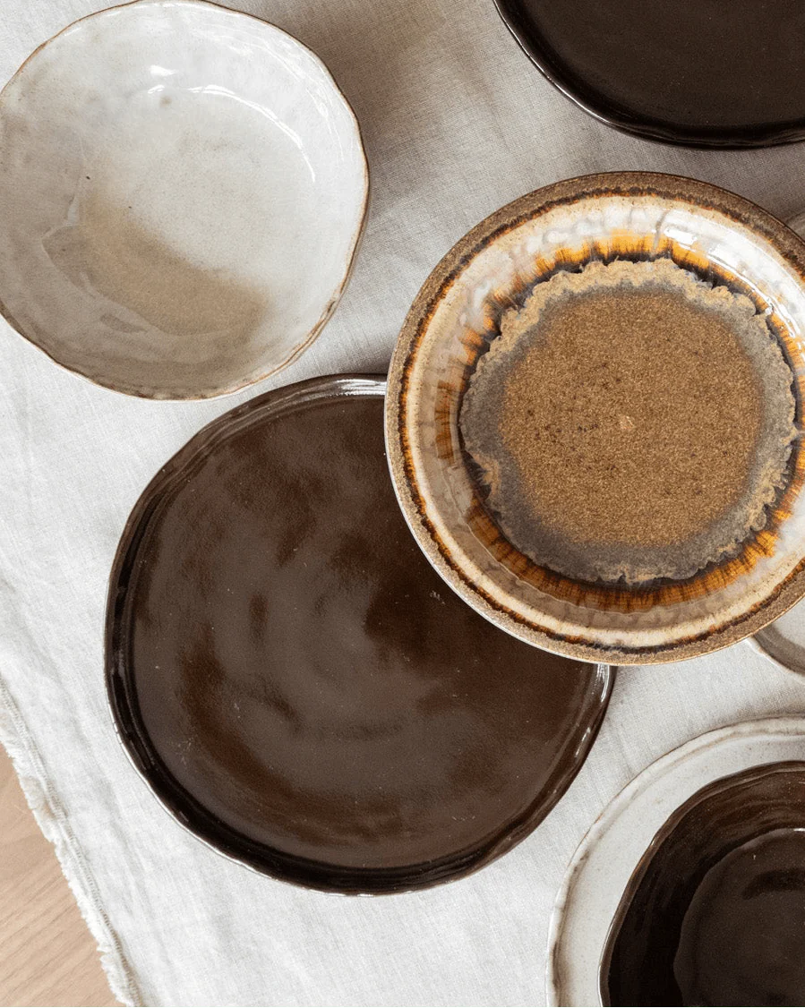Handmade Breakfast Plate Serpa Brown