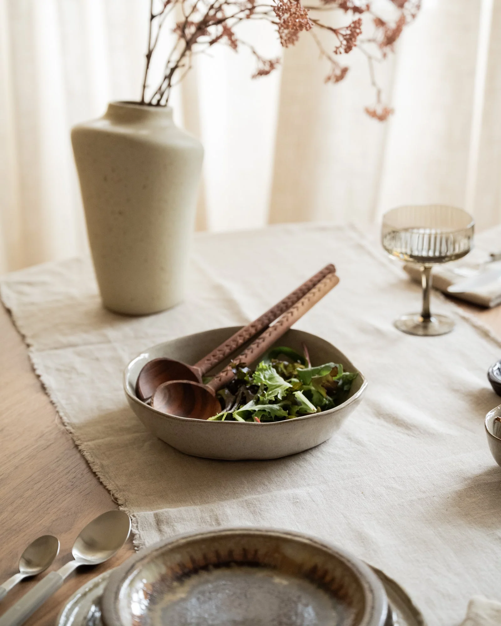 Handgemaakte Diep Dinerbord Serpa Beige - Image 5