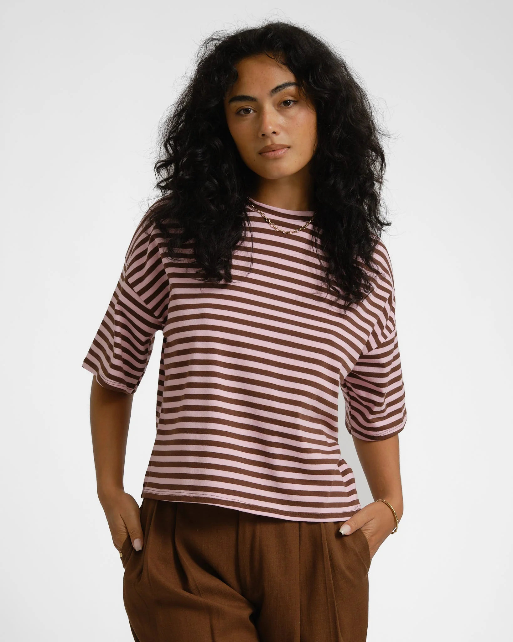 T-shirt Ole Stripes Light Pink