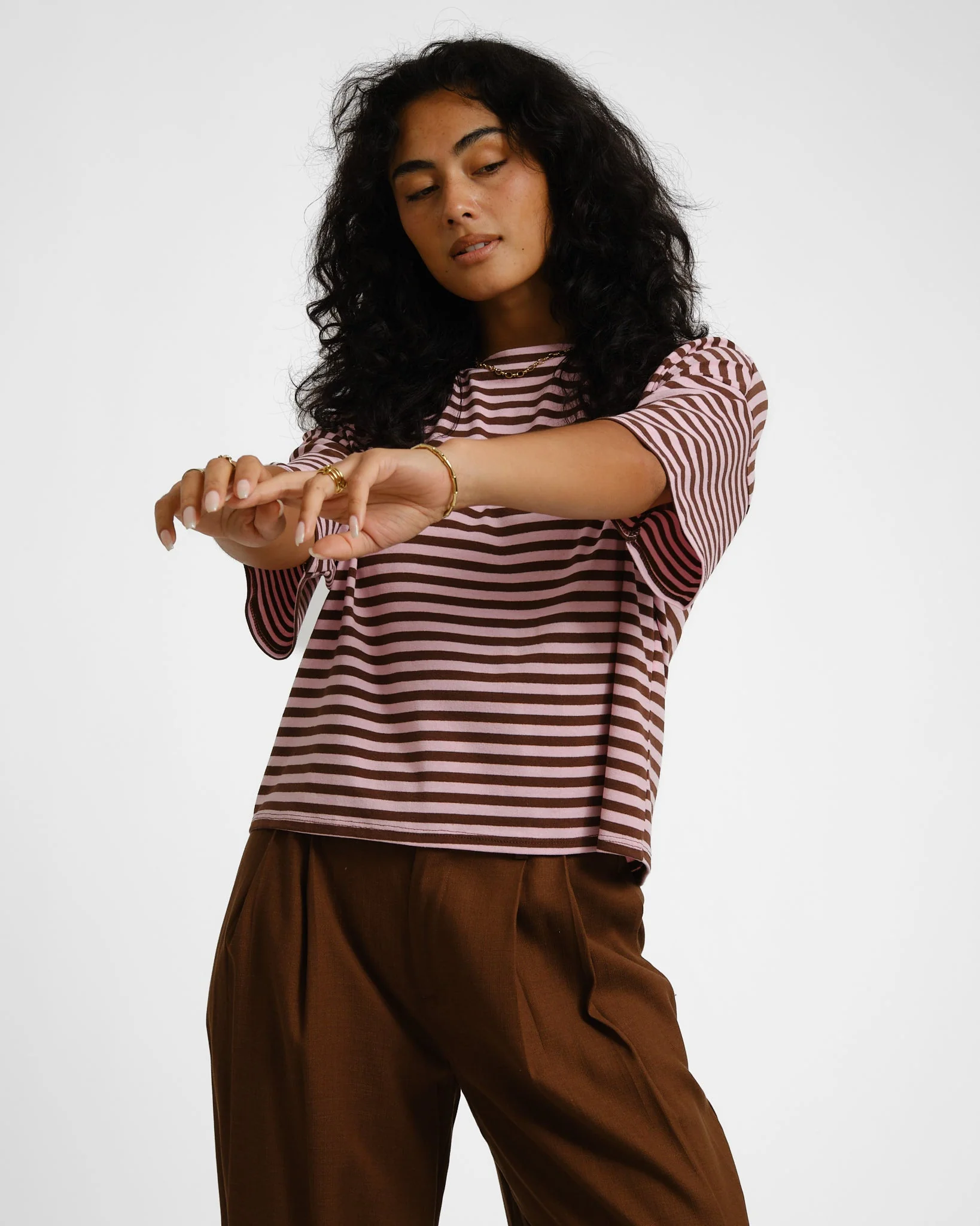 T-shirt Ole Stripes Light Pink - Image 2