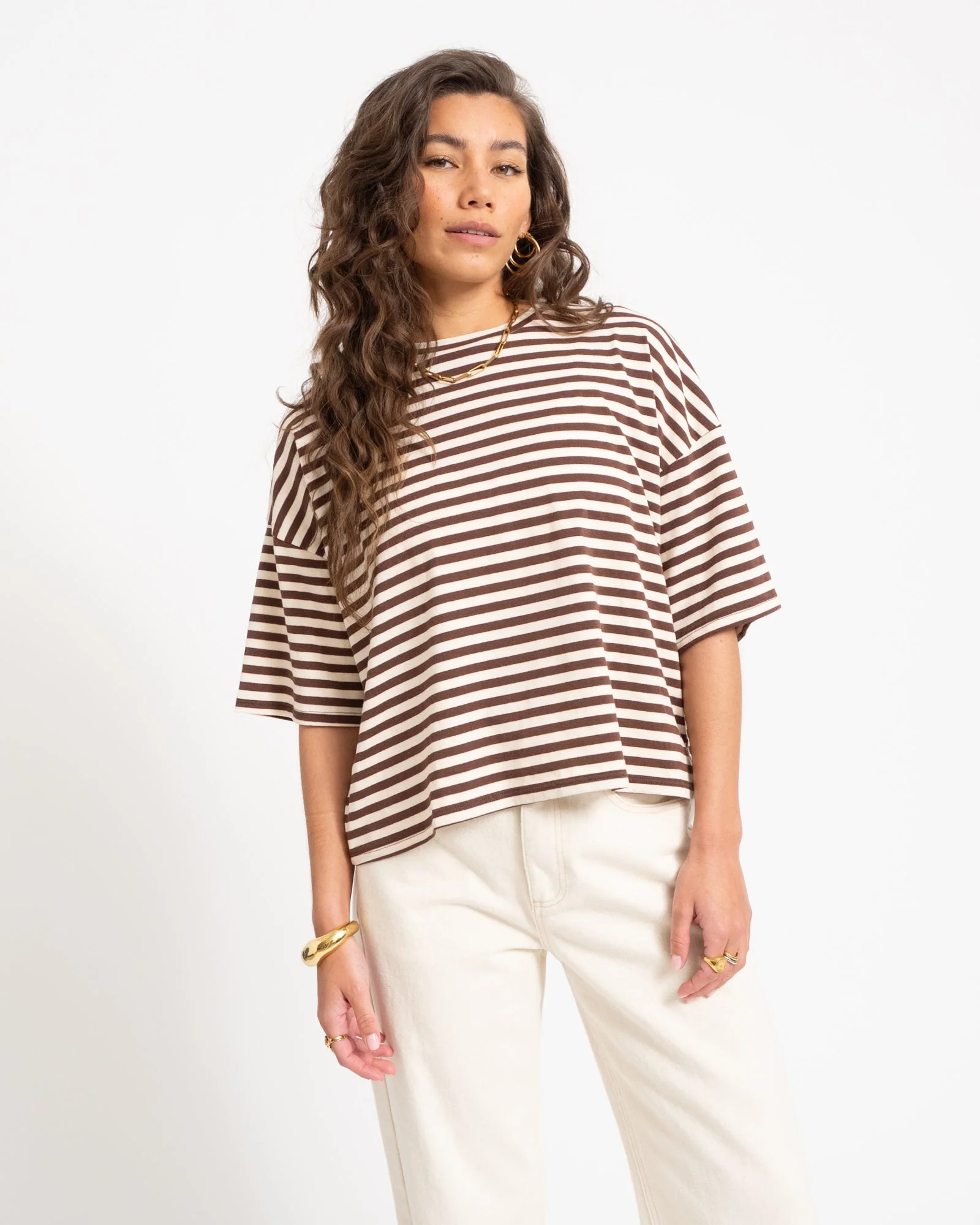 T-shirt Ole Stripes Sand