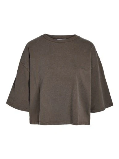 Alani Boxy Cropped Top Chocolate Brown - Image 6