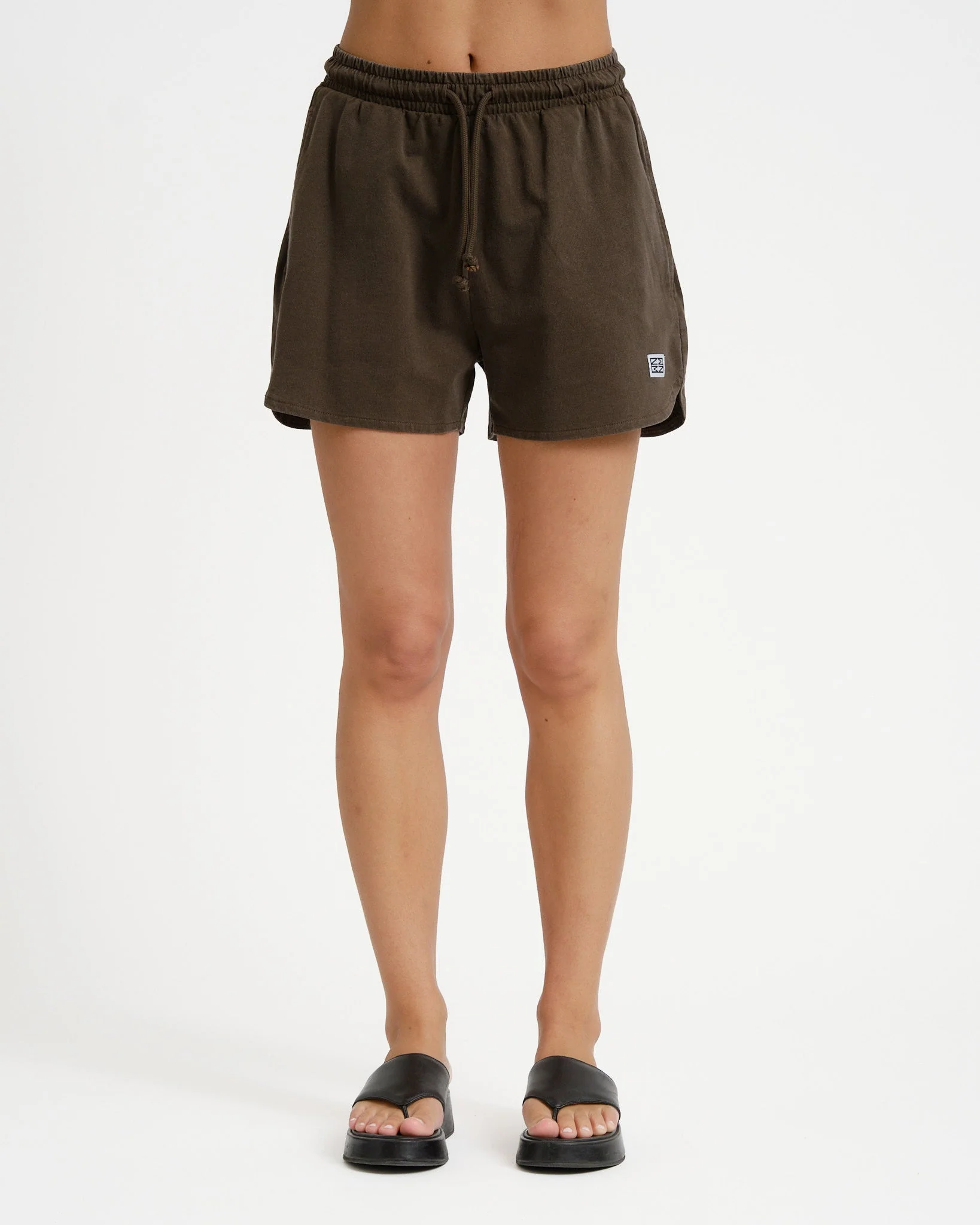 Alani String Shorts Chocolate Brown Washed - Image 4