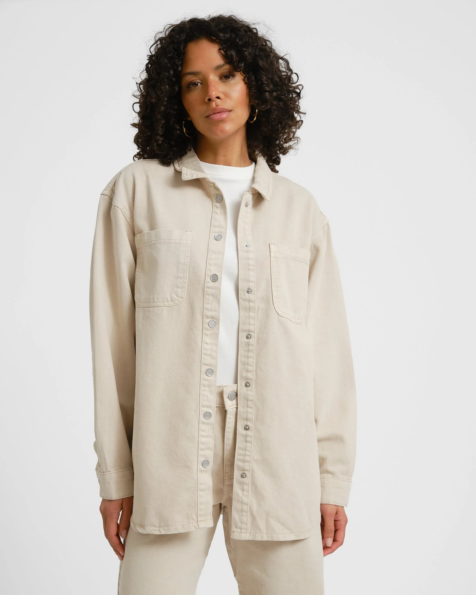Alva Colored Denim Shacket Bo Pumice Stone - Image 5