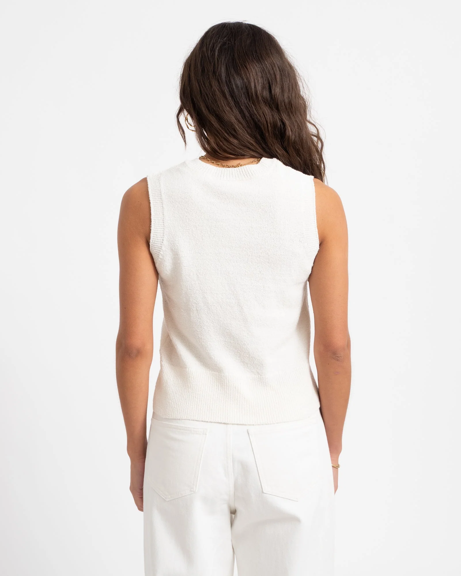 Carmen O-Neck Knit Cardigan Birch - Image 5