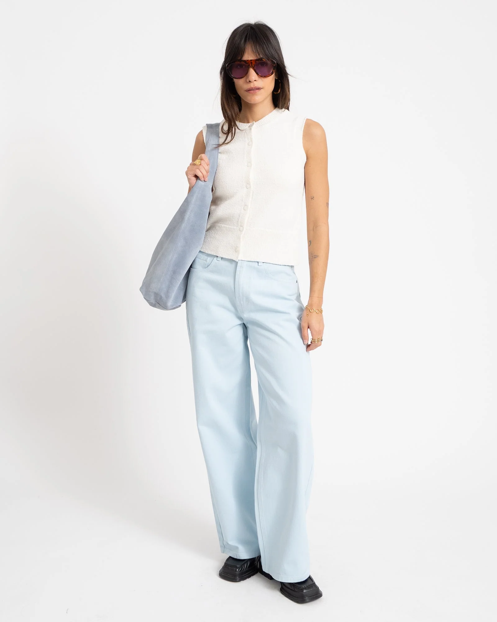 Carmen O-Neck Knit Cardigan Birch - Image 7