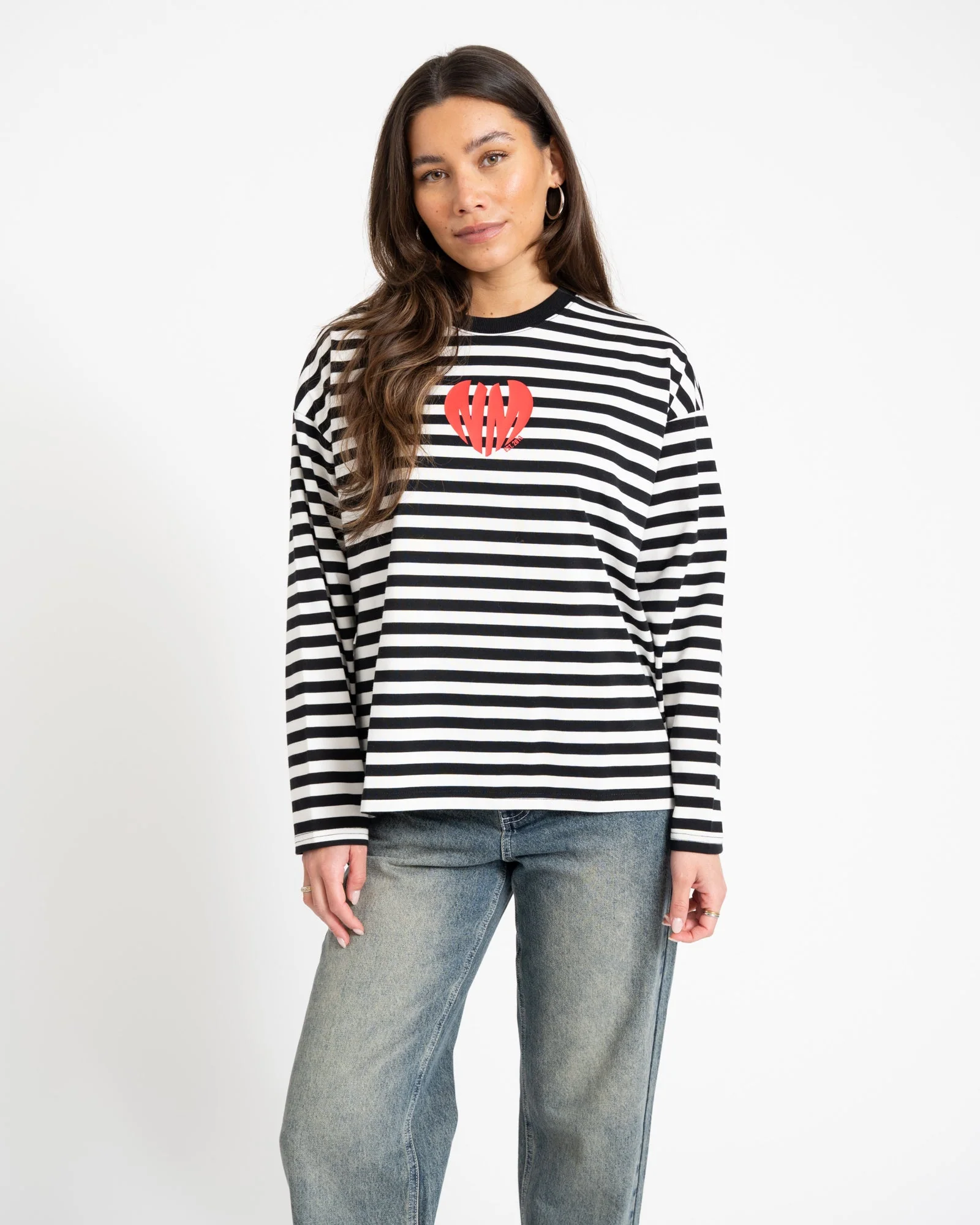 Ember Stripe Print Logo Shirt Black - Image 3