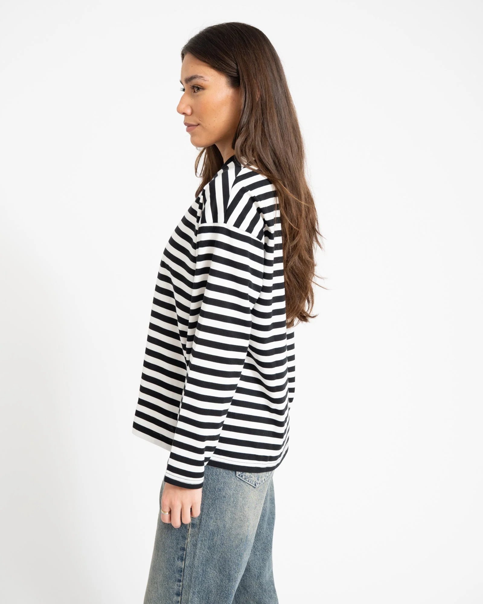Ember Stripe Print Logo Shirt Black - Image 4